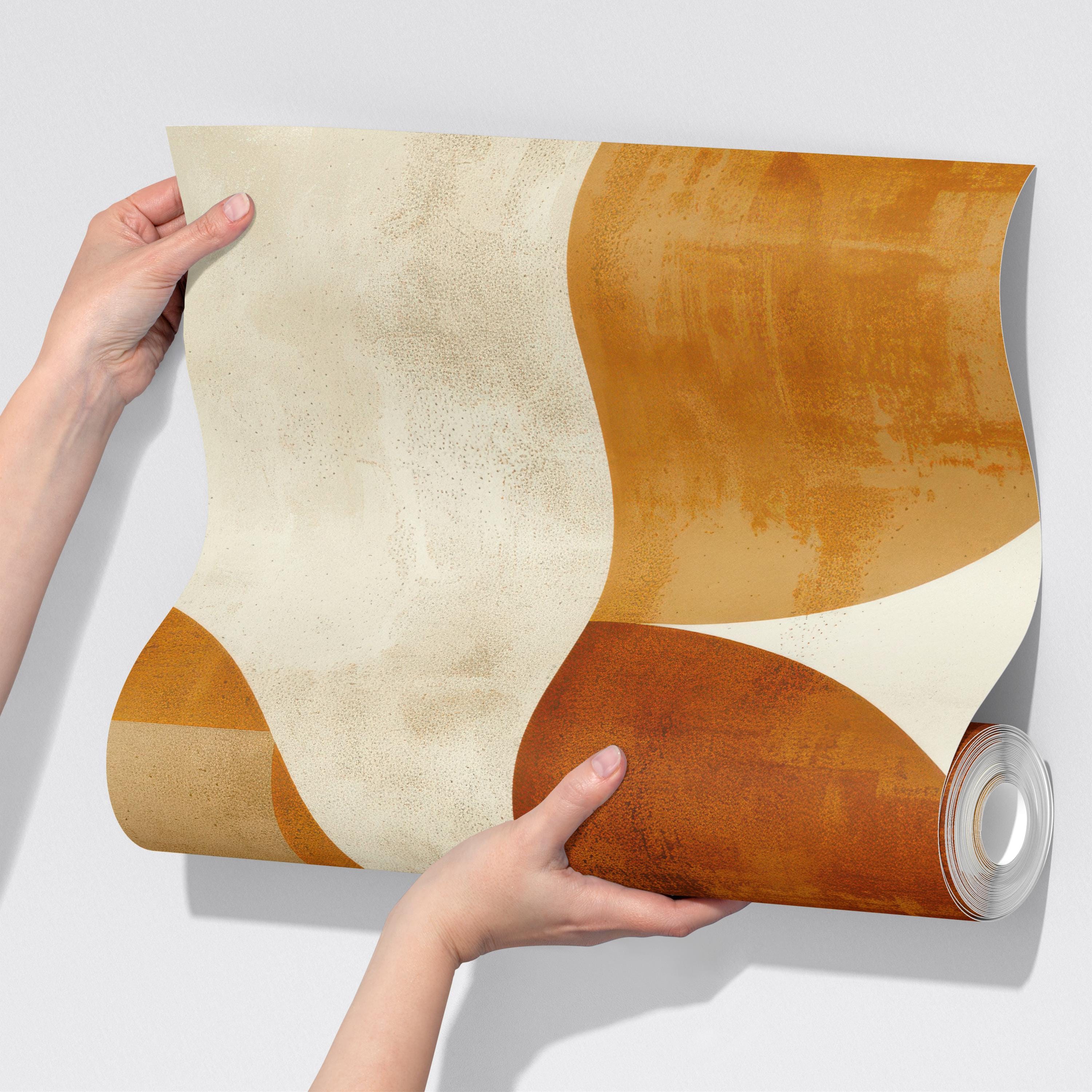 Rust Orange Mid Century Wallpaper