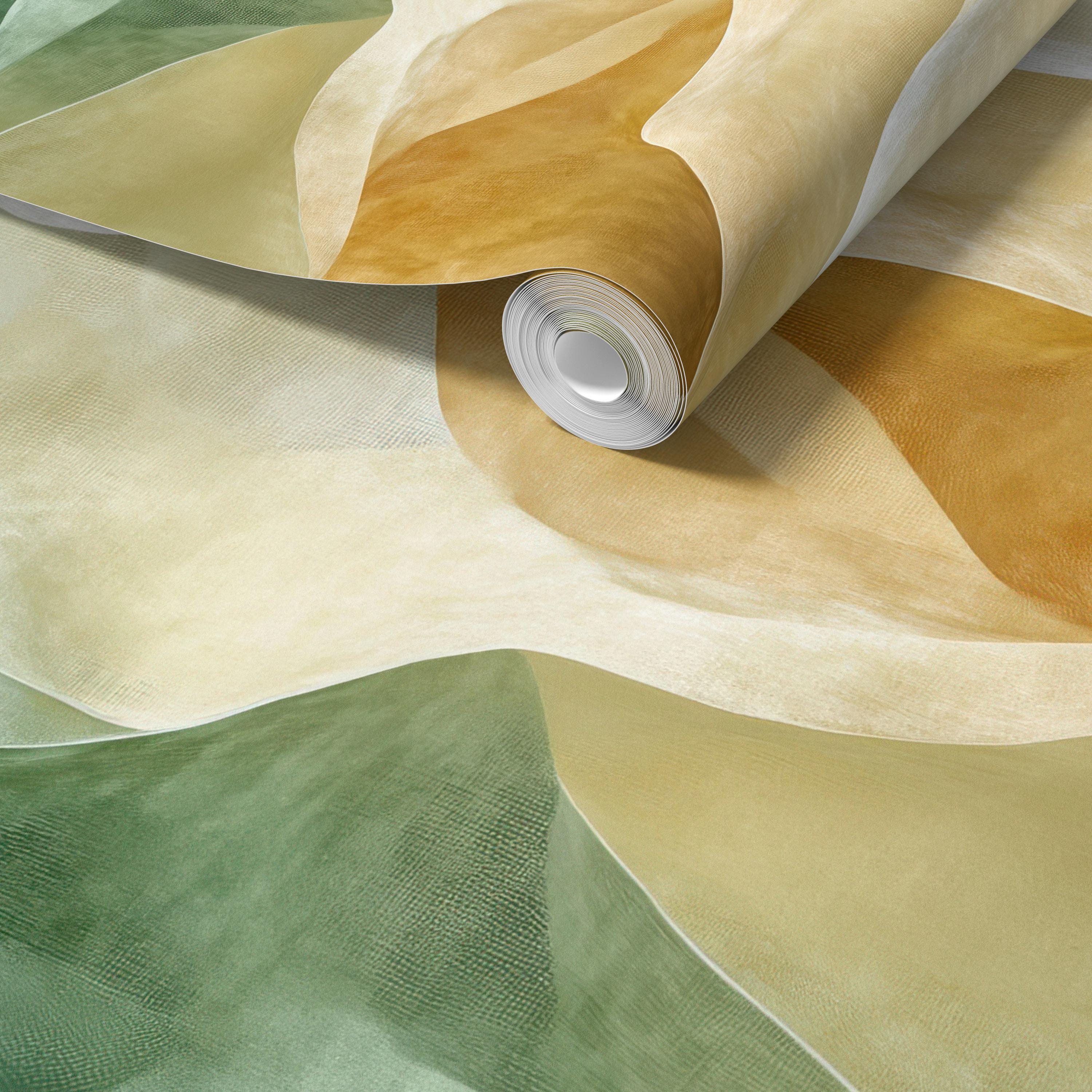 Warm Earthy Wave Wallpaper Mural