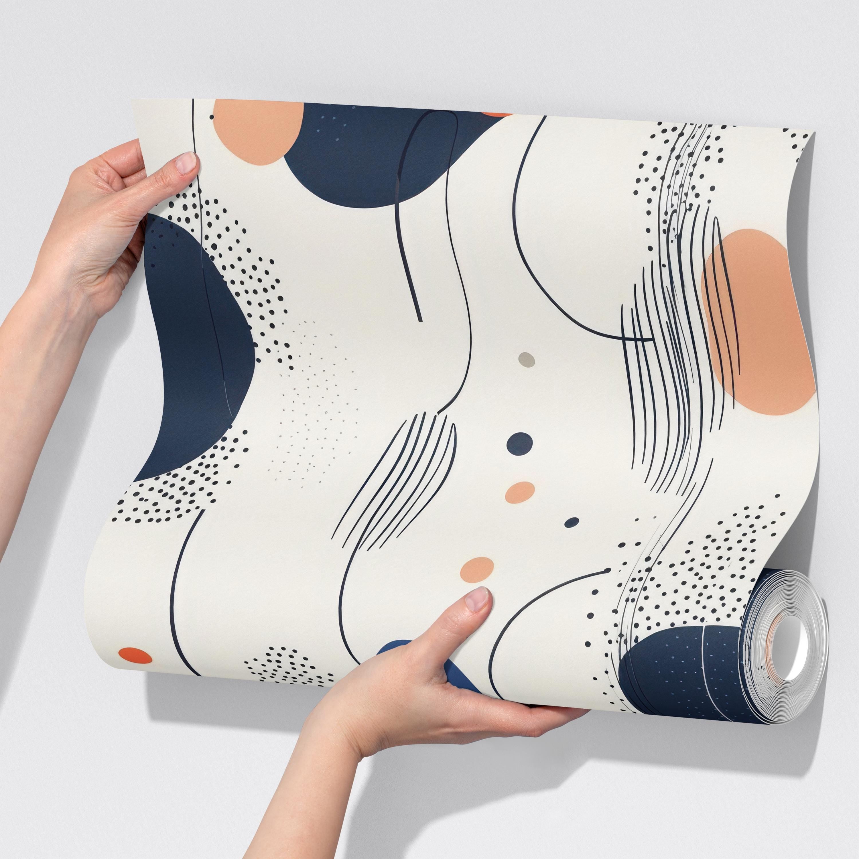 Abstract Blob Pattern Wallpaper Mural