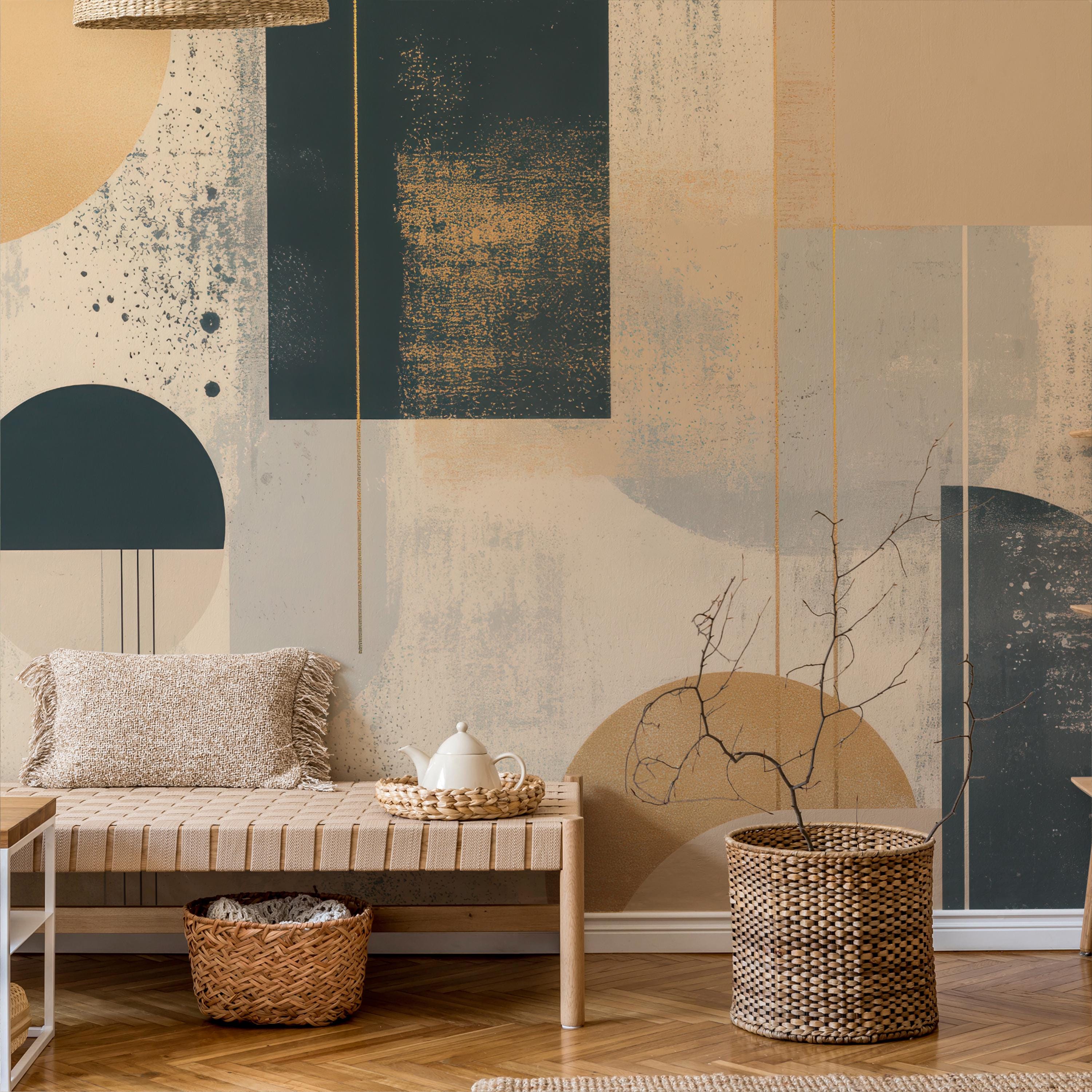 Modern Scandinavian Geometric Wallpaper