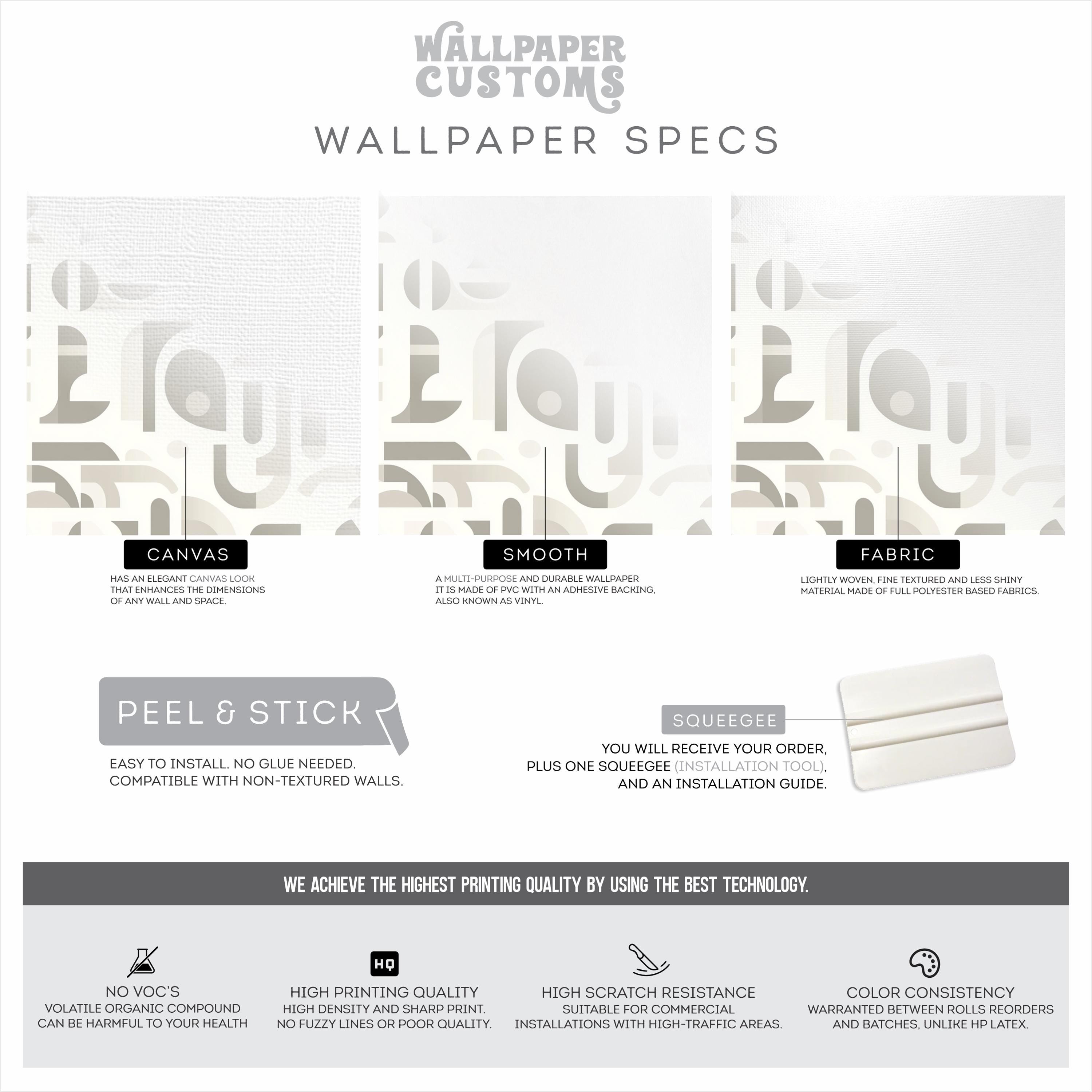 Neutral Geometric Wallpaper Mural