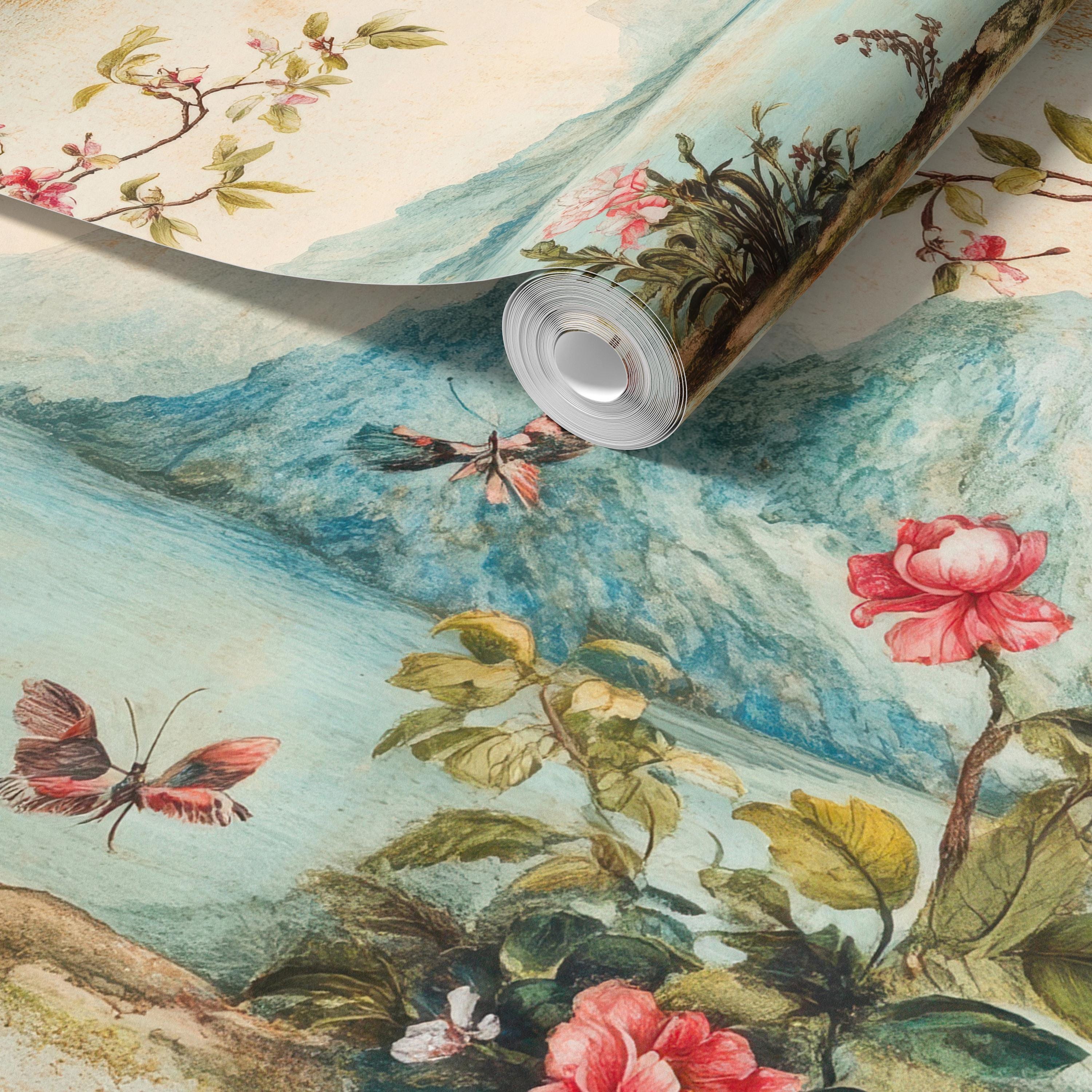 Bird and Branch Chinoiserie Wallpaper