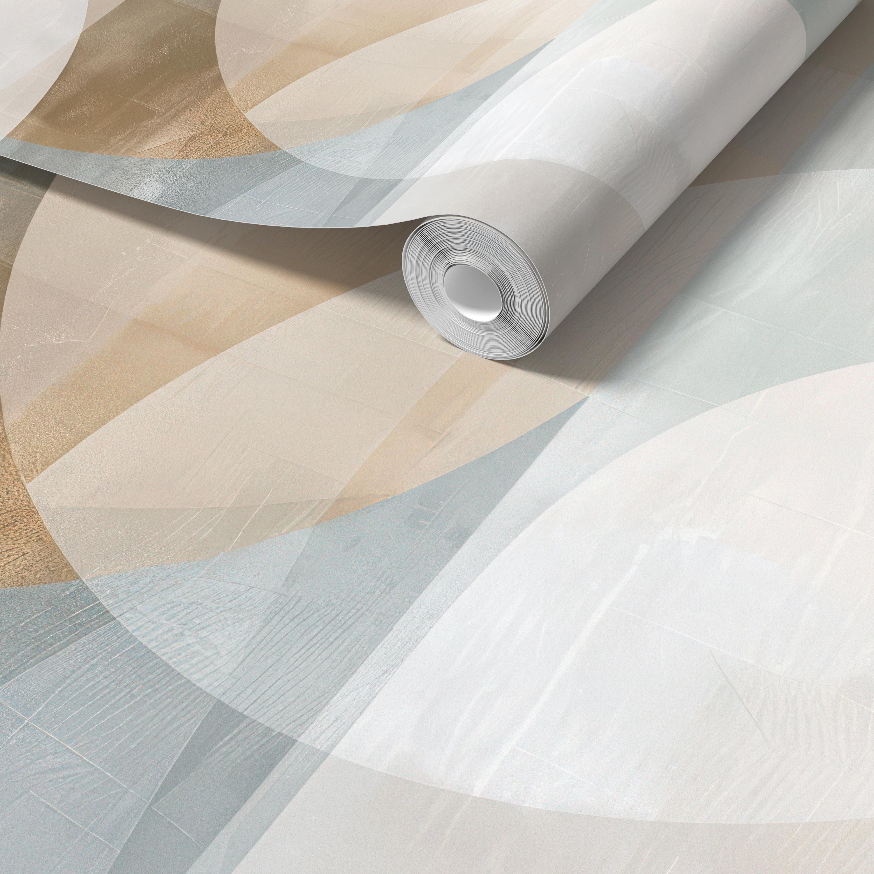 Neutral Curve Earth Tone Wallpaper