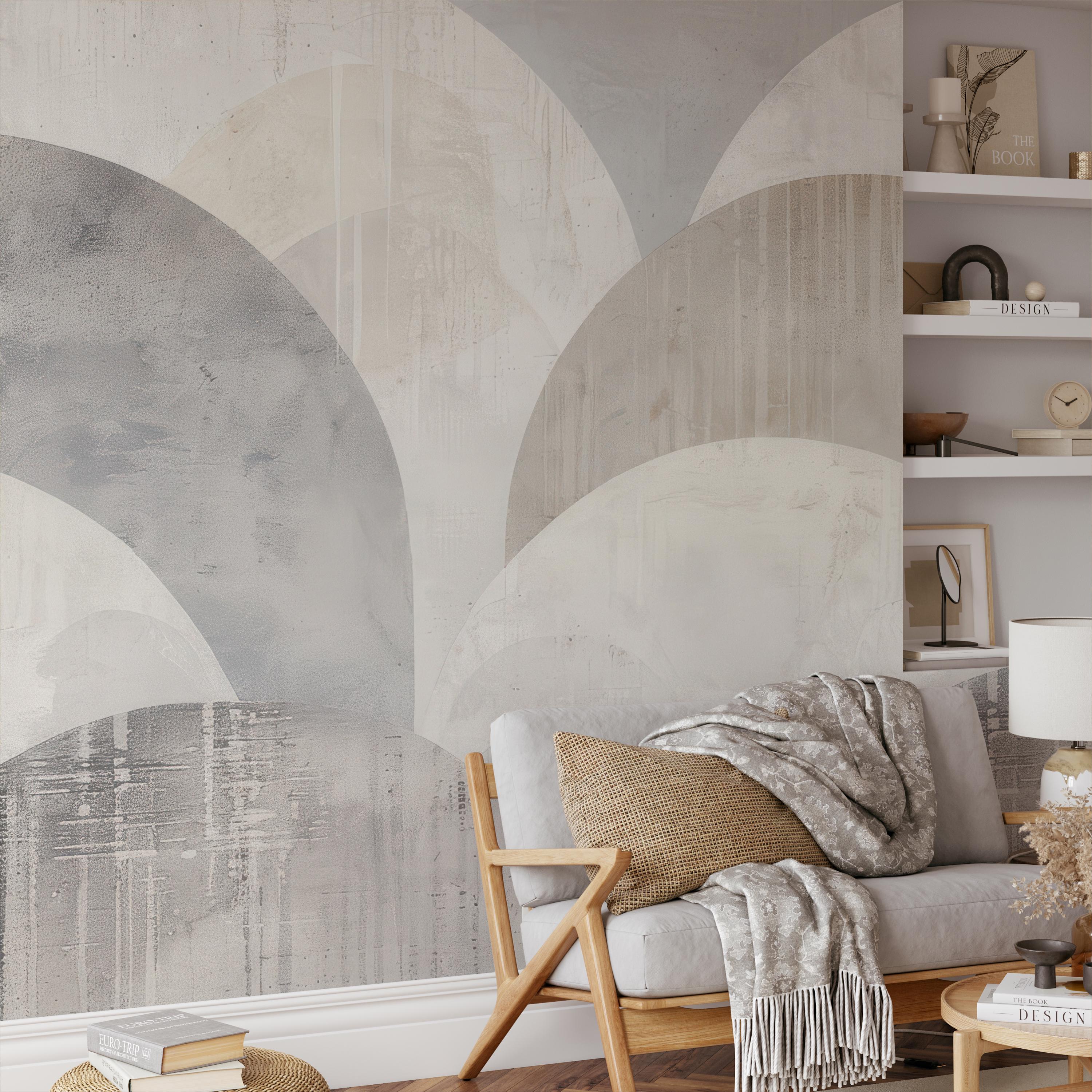 Soft Beige Arch Wallpaper Mural