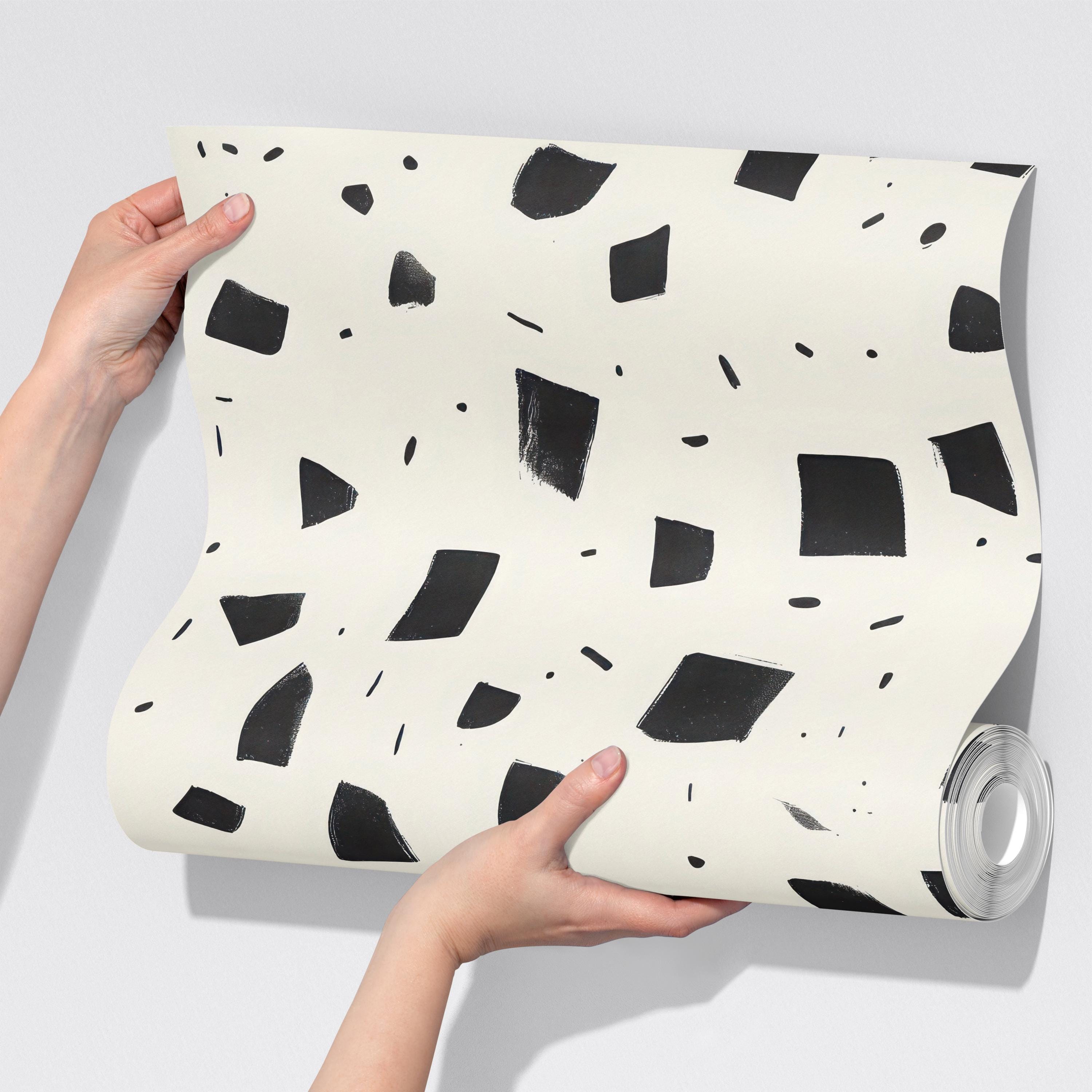 Modern Monochrome Abstract Wallpaper