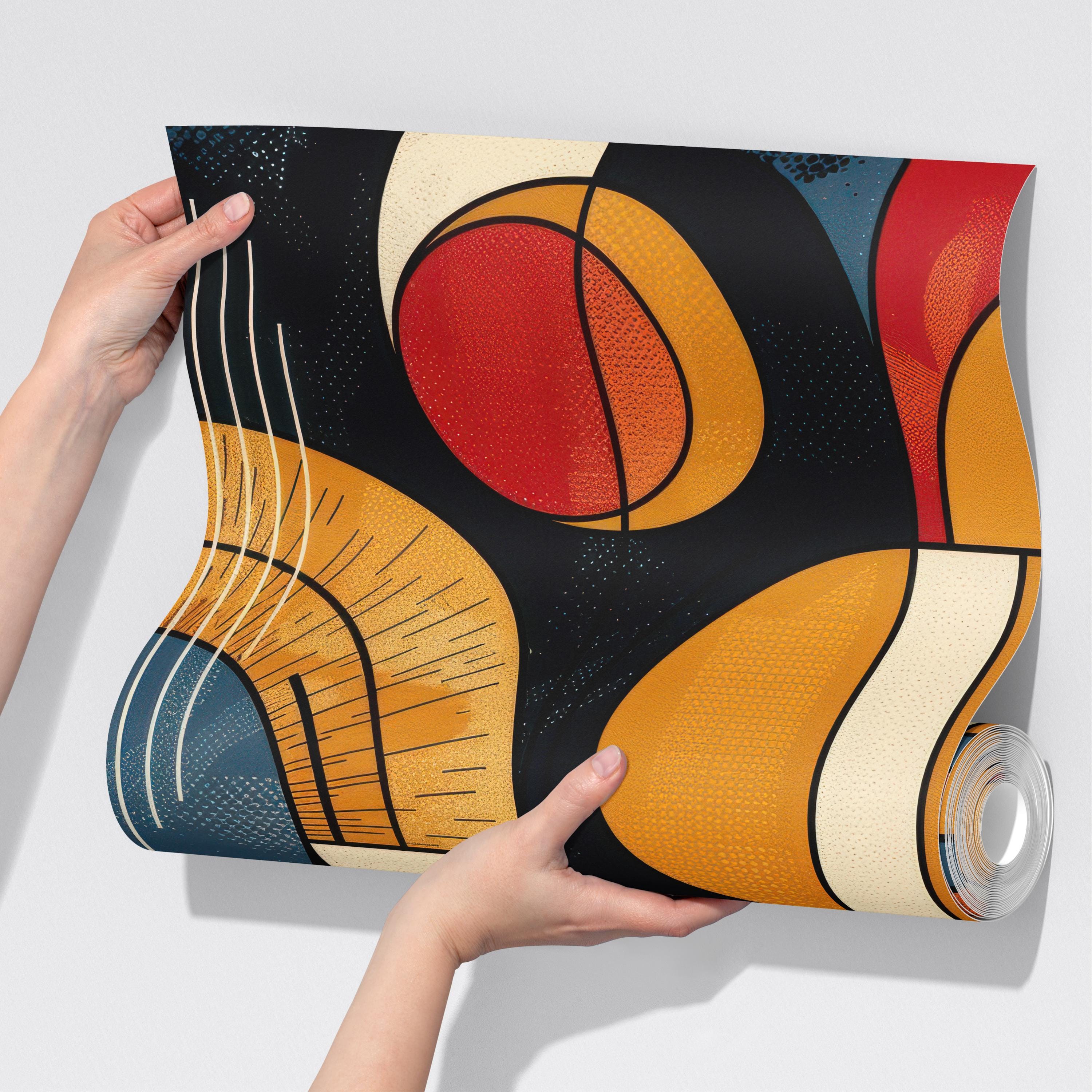 Retro Modern Geometric Wallpaper