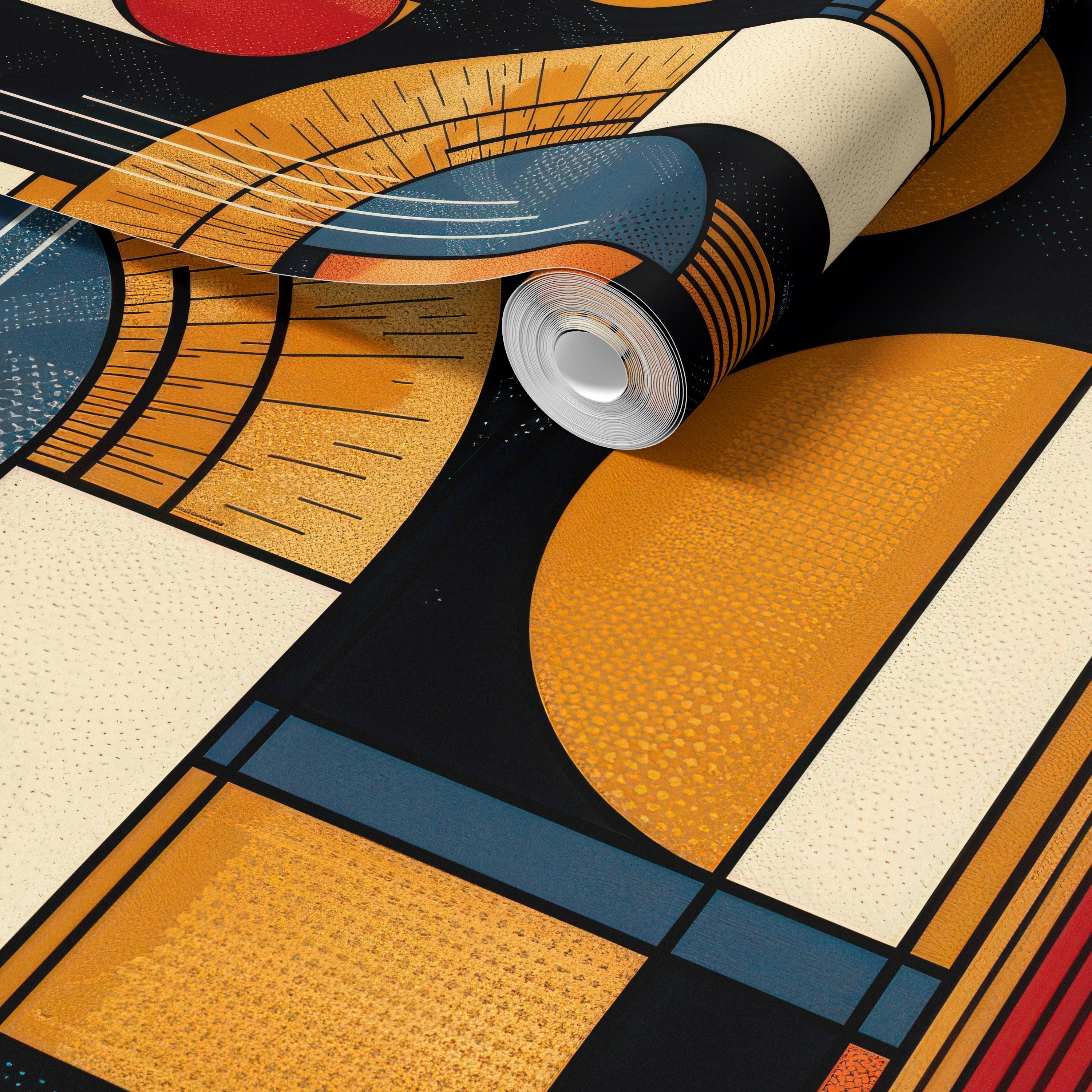 Retro Modern Geometric Wallpaper