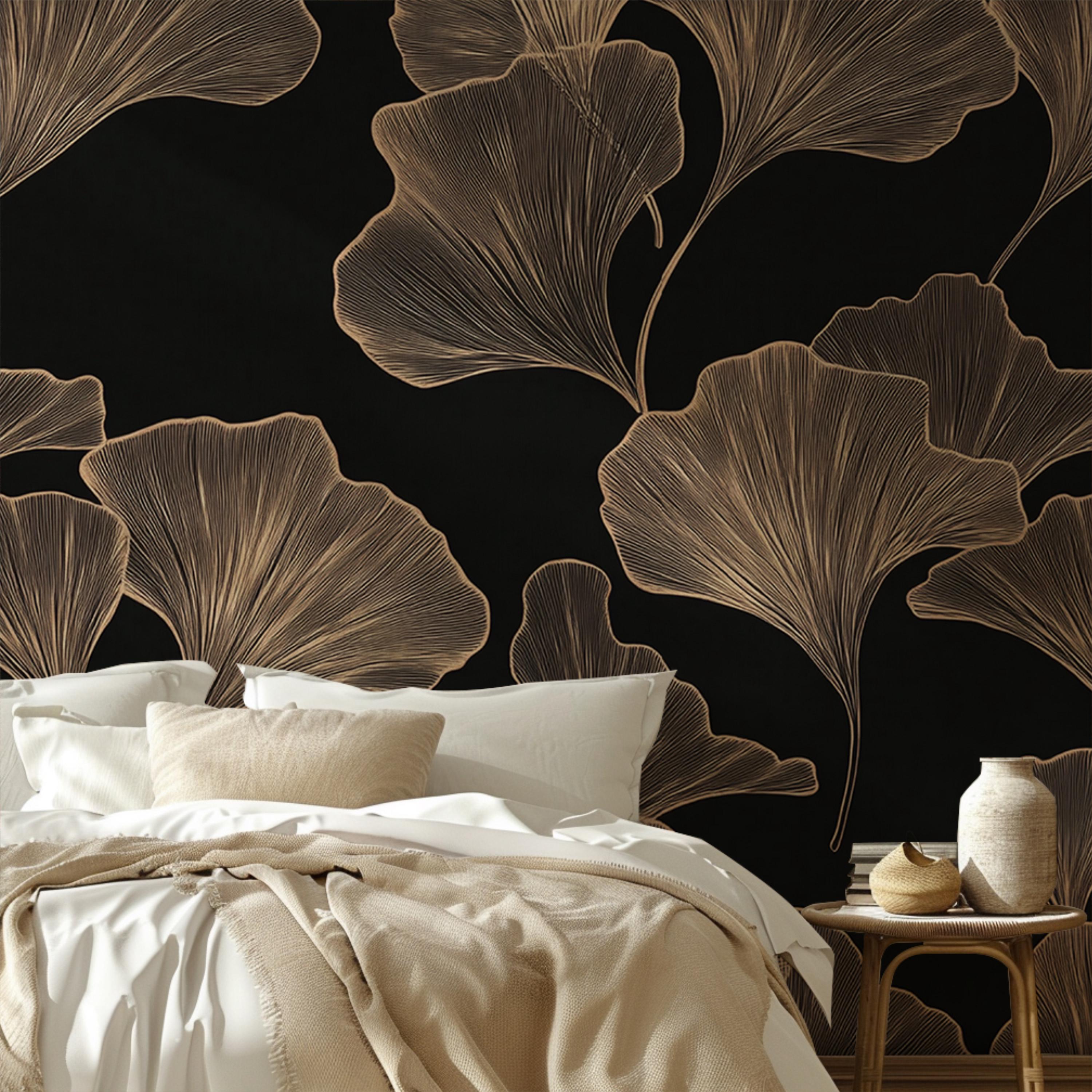 Luxury Ginkgo Leaf Wallpaper