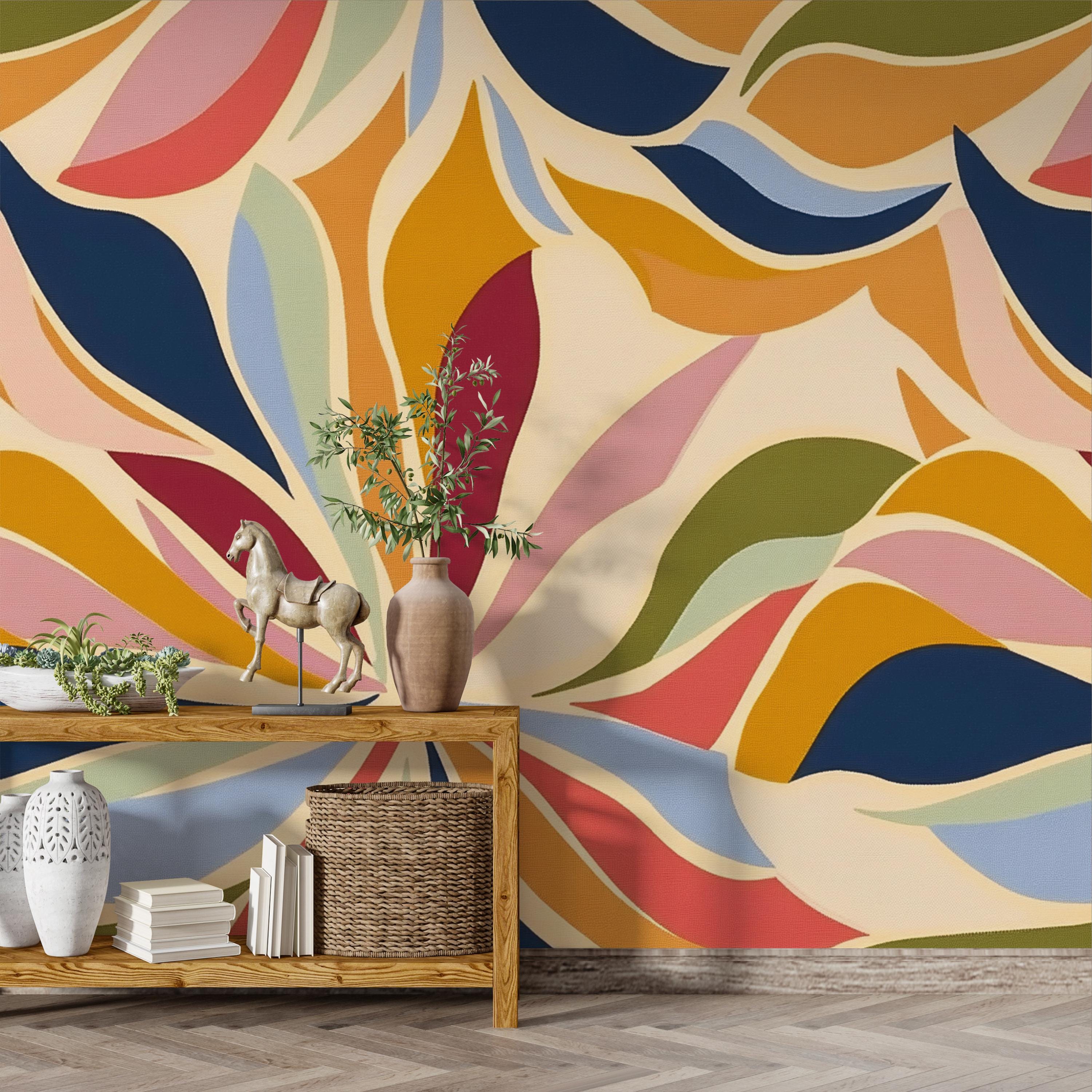 Colorful Abstract Leaf Wallpaper