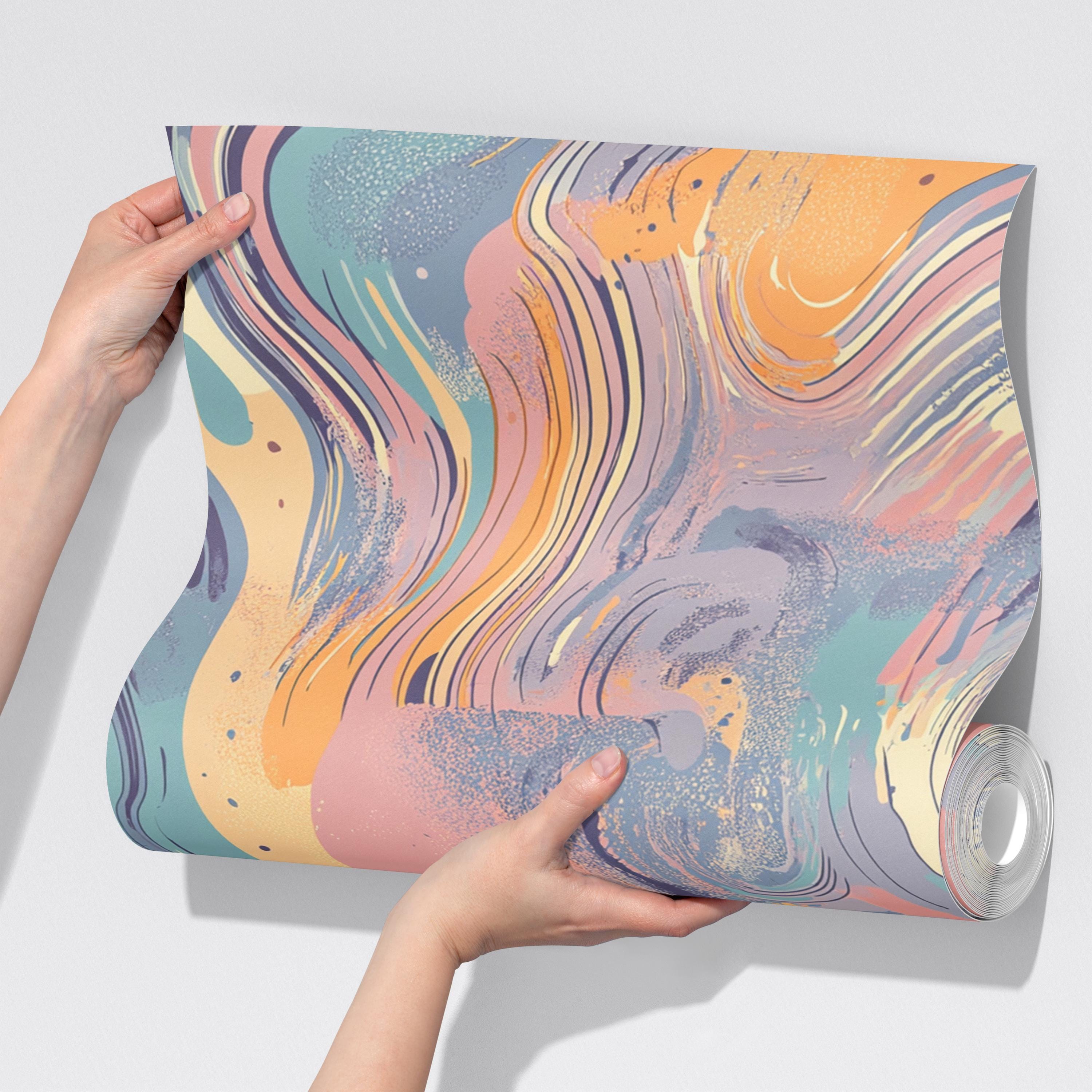 Colorful Abstract Swirl Wallpaper