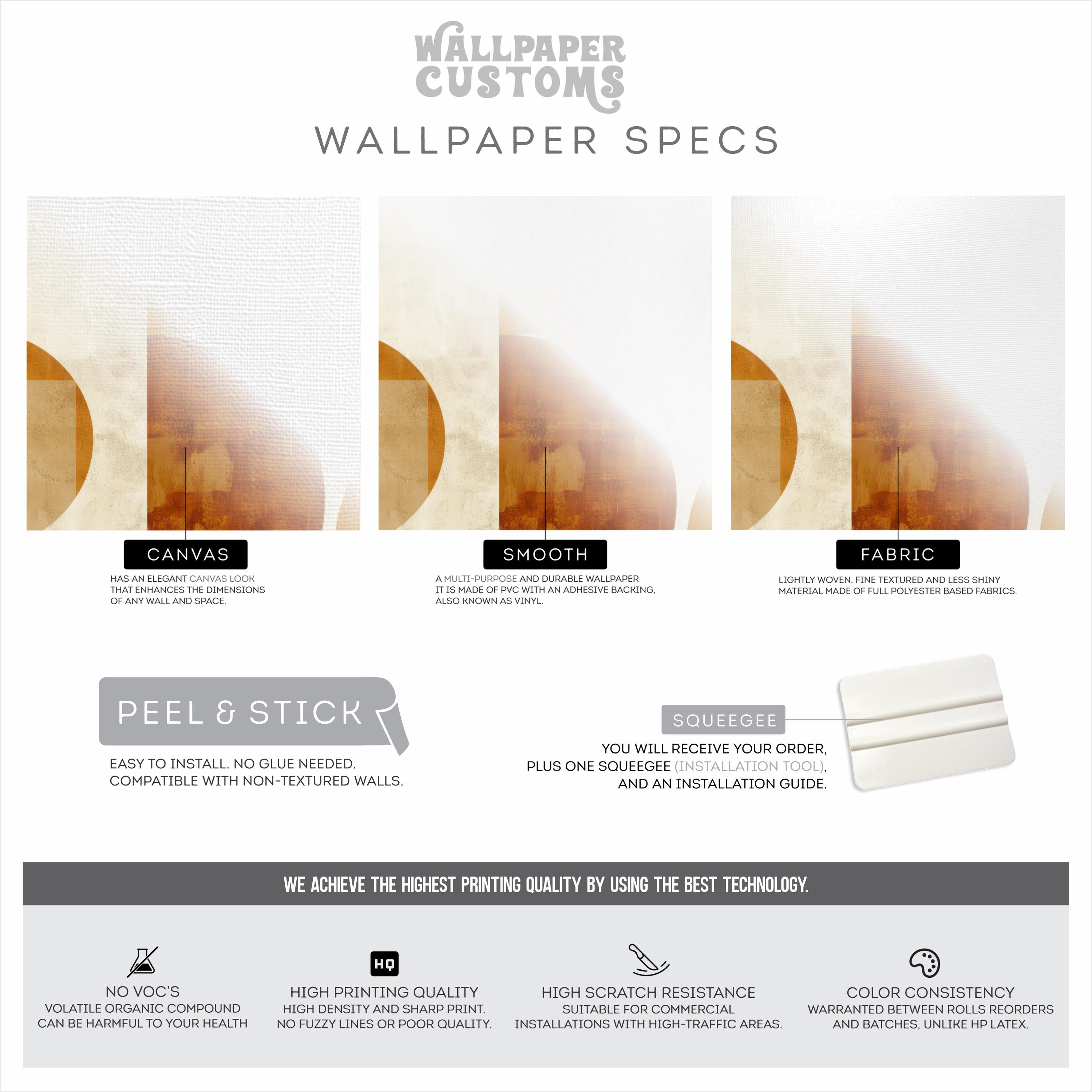 Rust Orange Mid Century Wallpaper