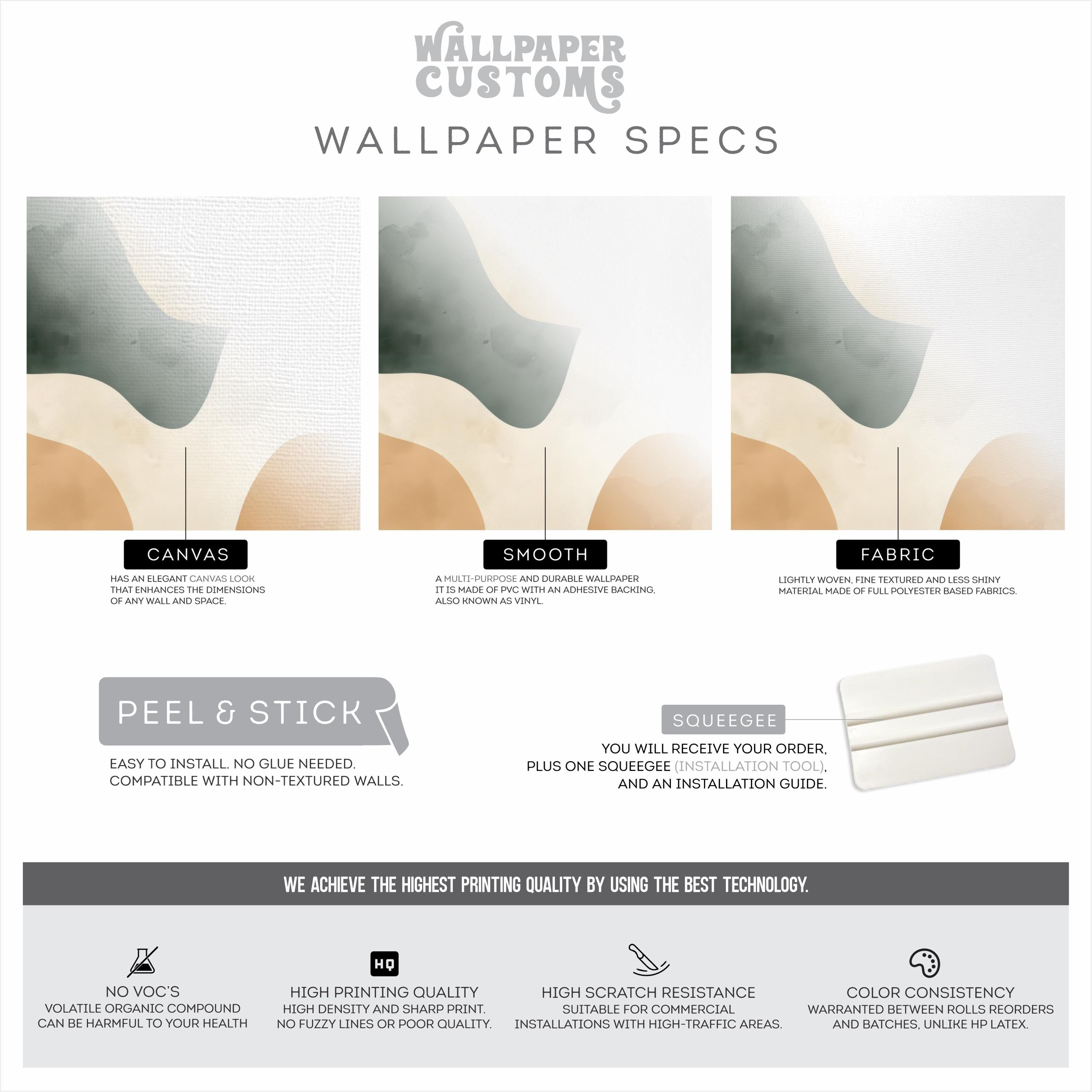 Abstract Beige and Olive Flowing Wallpaper