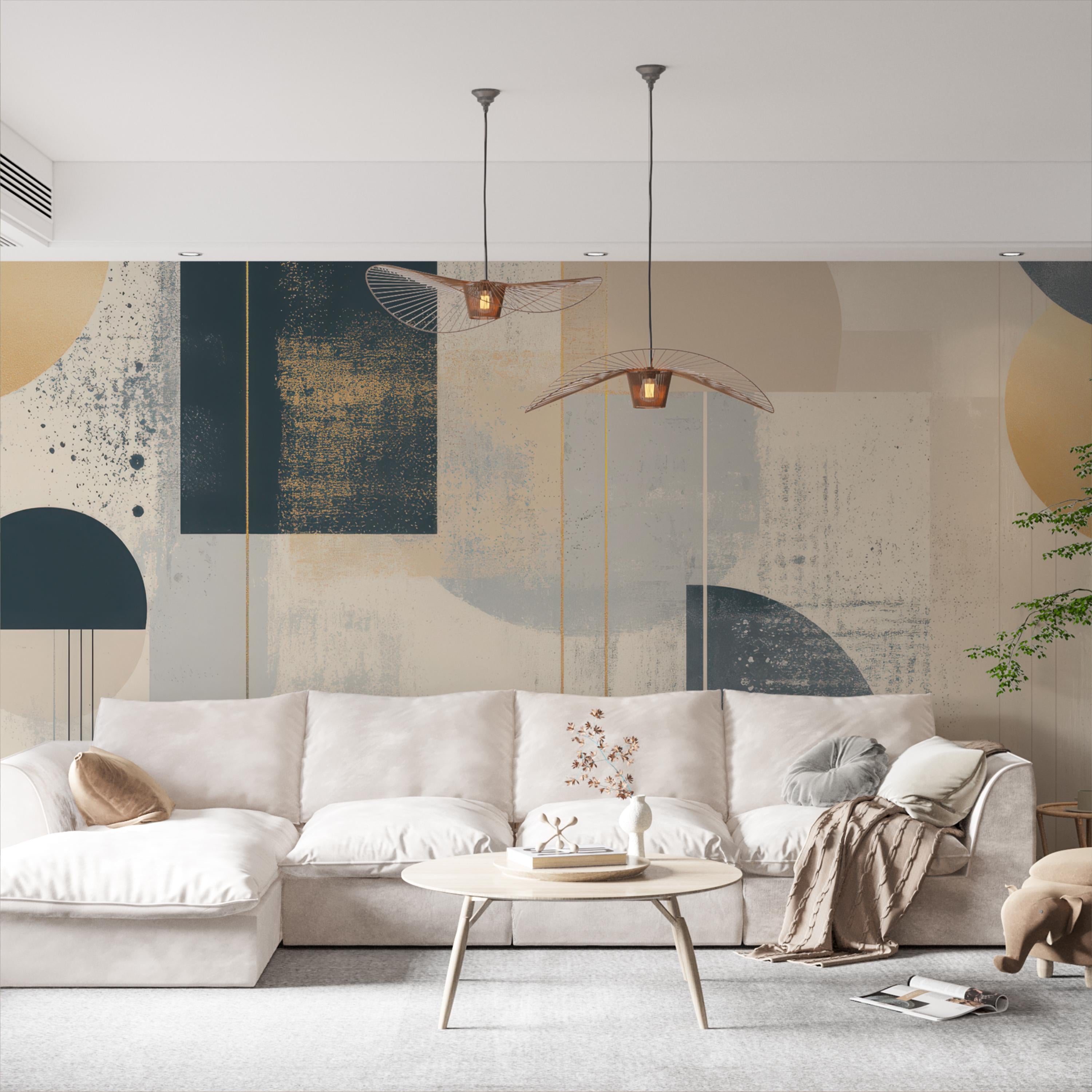 Modern Scandinavian Geometric Wallpaper