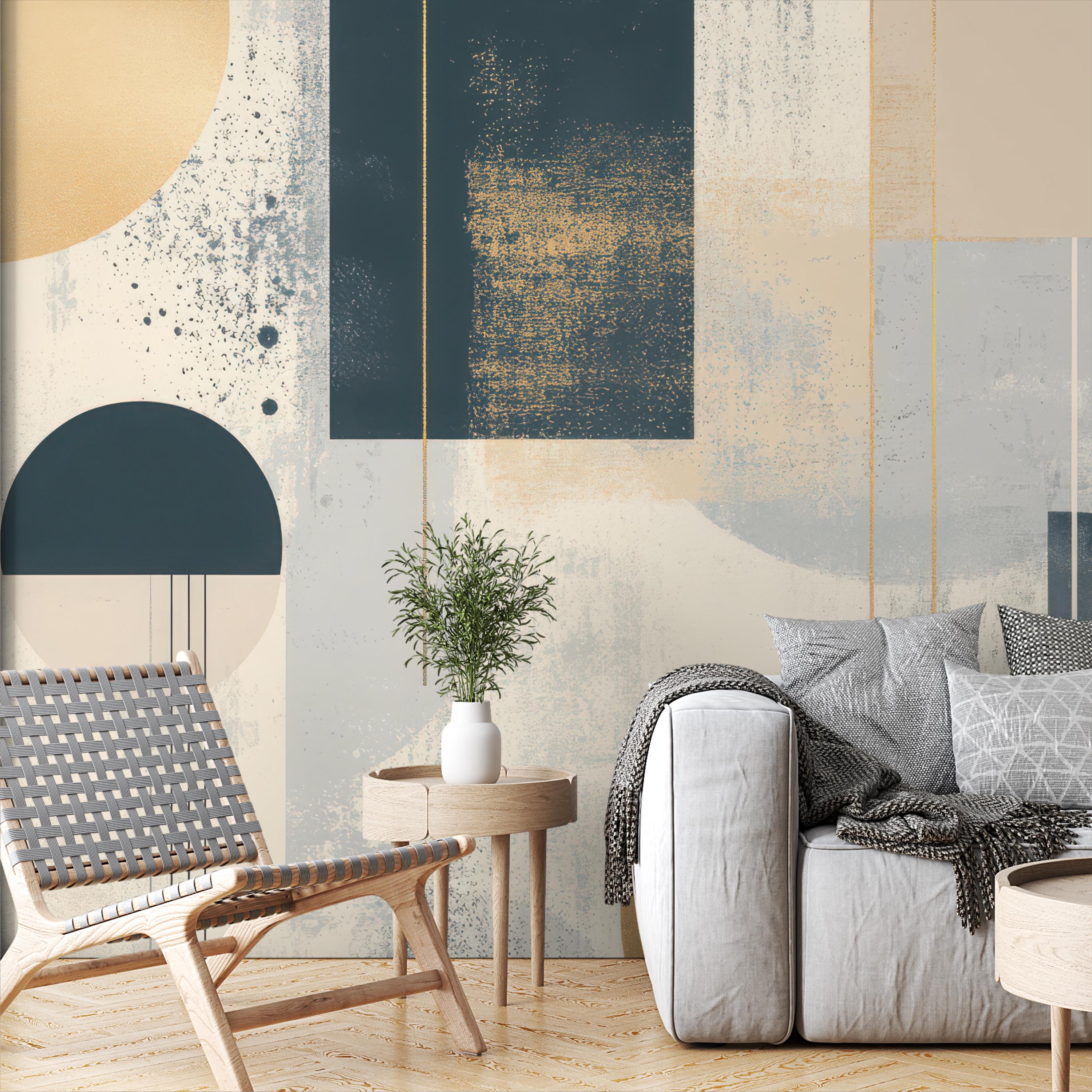Modern Scandinavian Geometric Wallpaper
