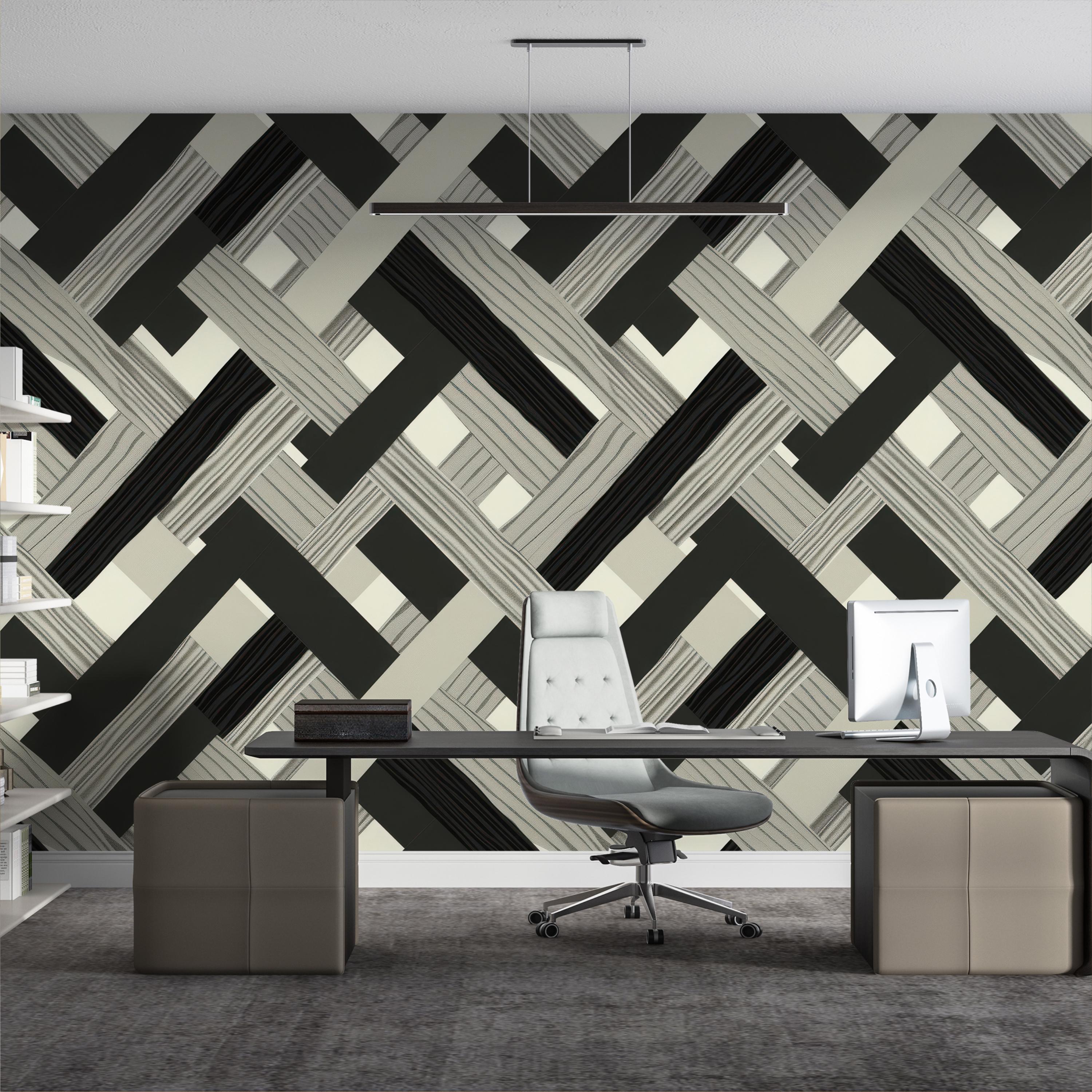 Modern Interwoven Pattern Wallpaper