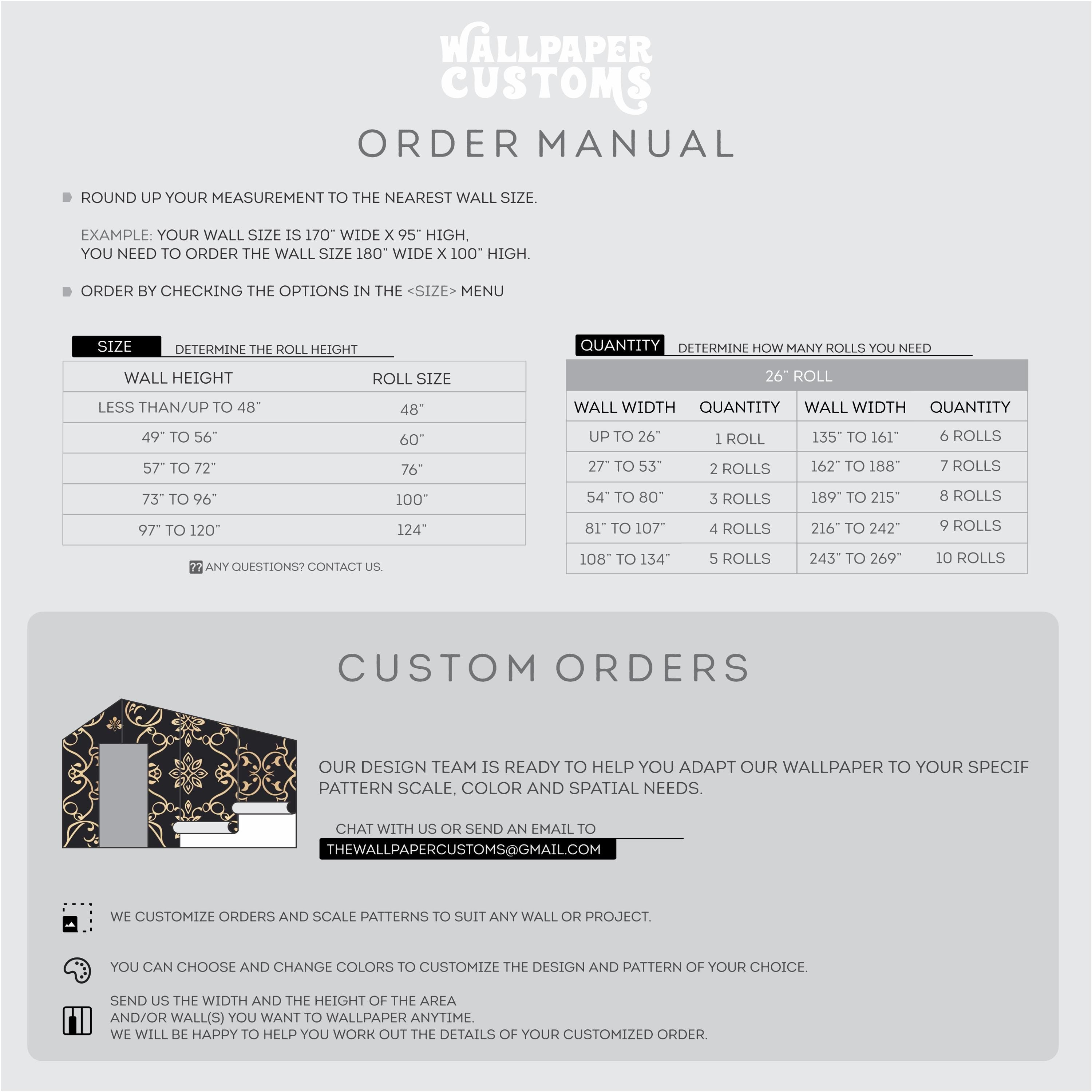 Ornate Baroque Floral Wallpaper