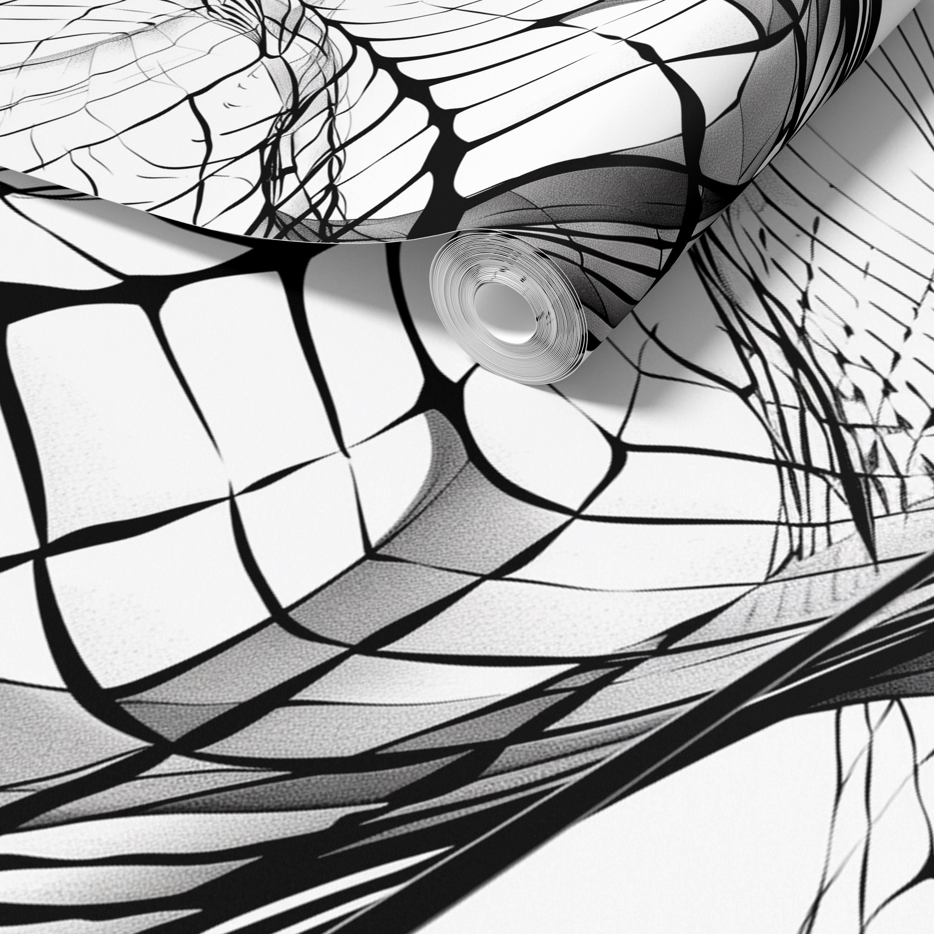 Optical Illusion Line Art Wallpaper