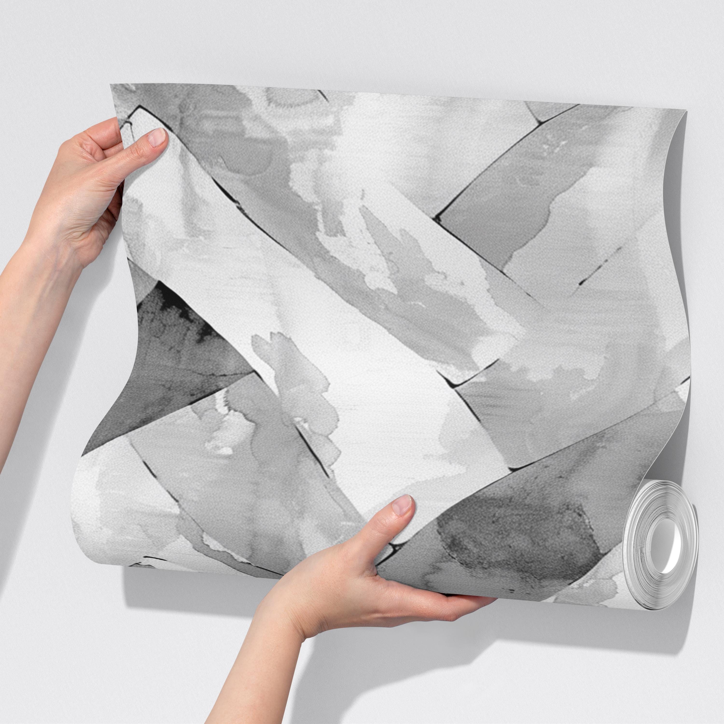 Monochrome Geometric Gray Wallpaper