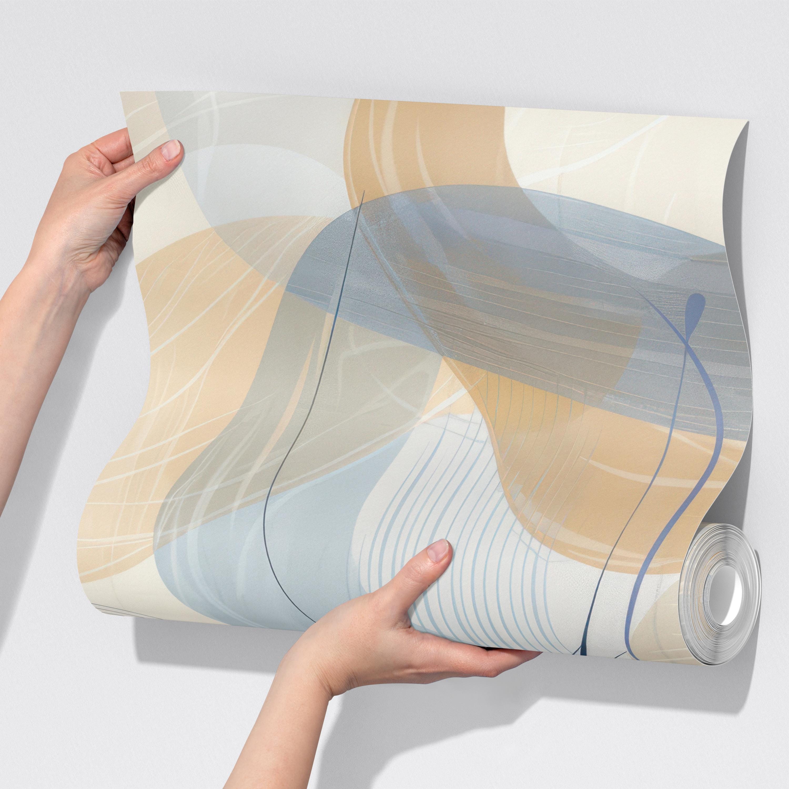 Serene Flowing Abstract Leaf Wallpaper