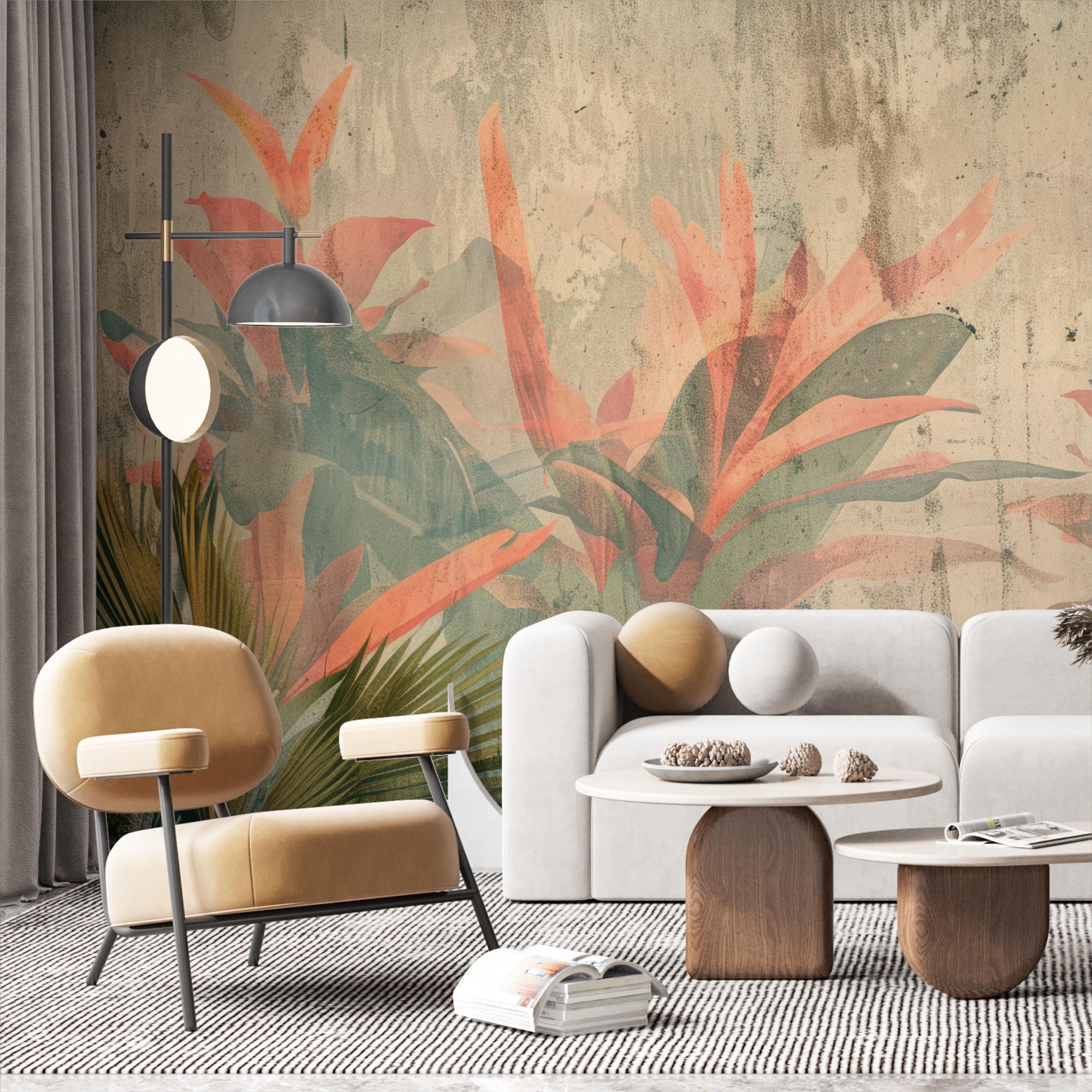 Electric Lush Banana Leaf Wallpaper