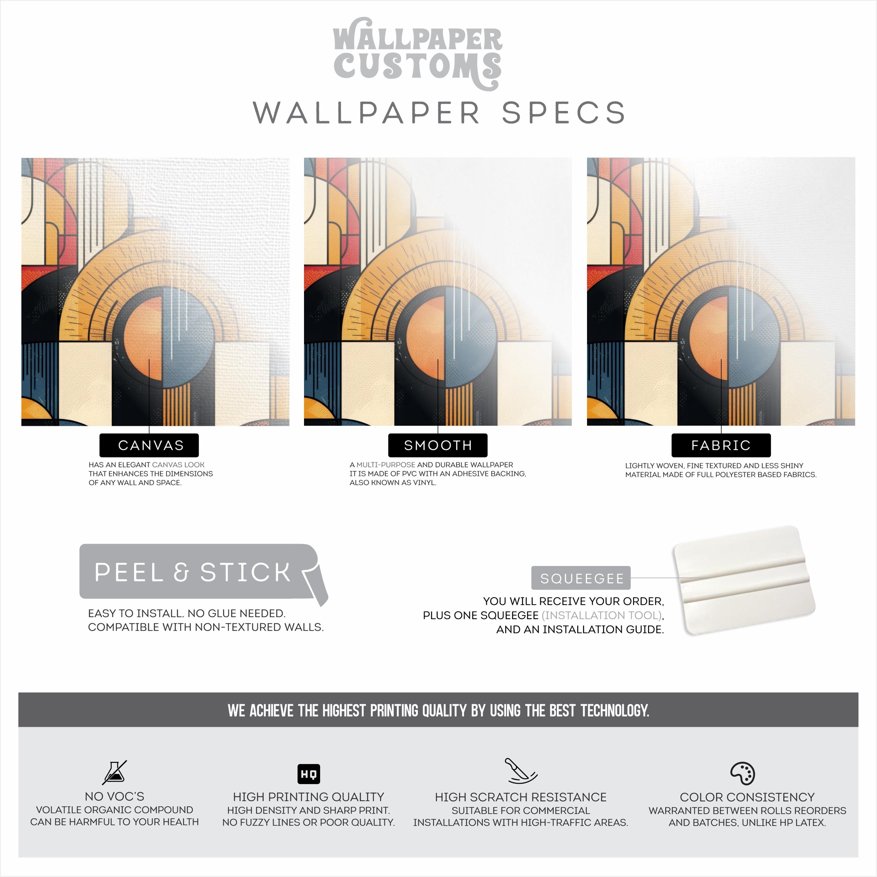 Retro Modern Geometric Wallpaper