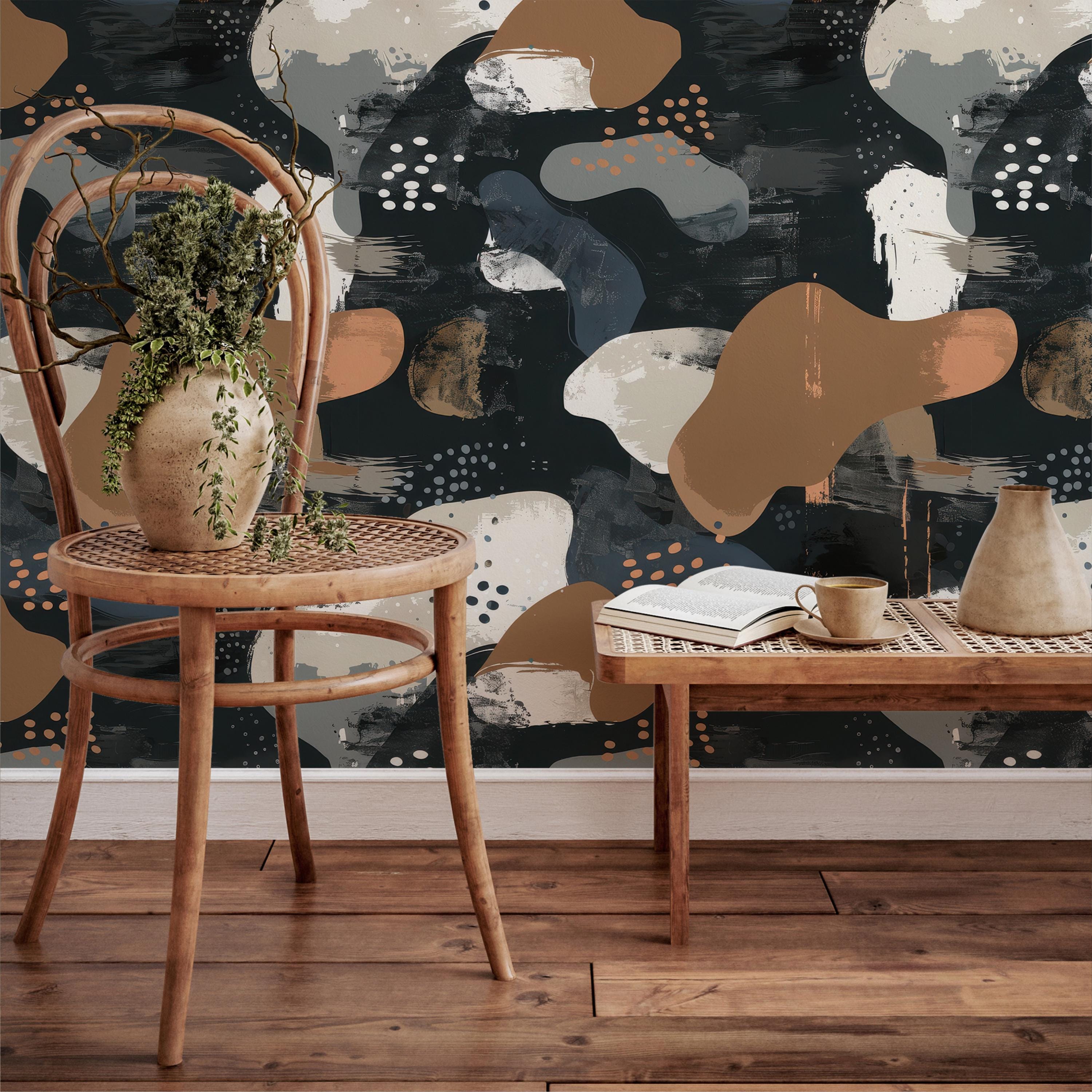 Earthy Terracotta Pattern Wallpaper