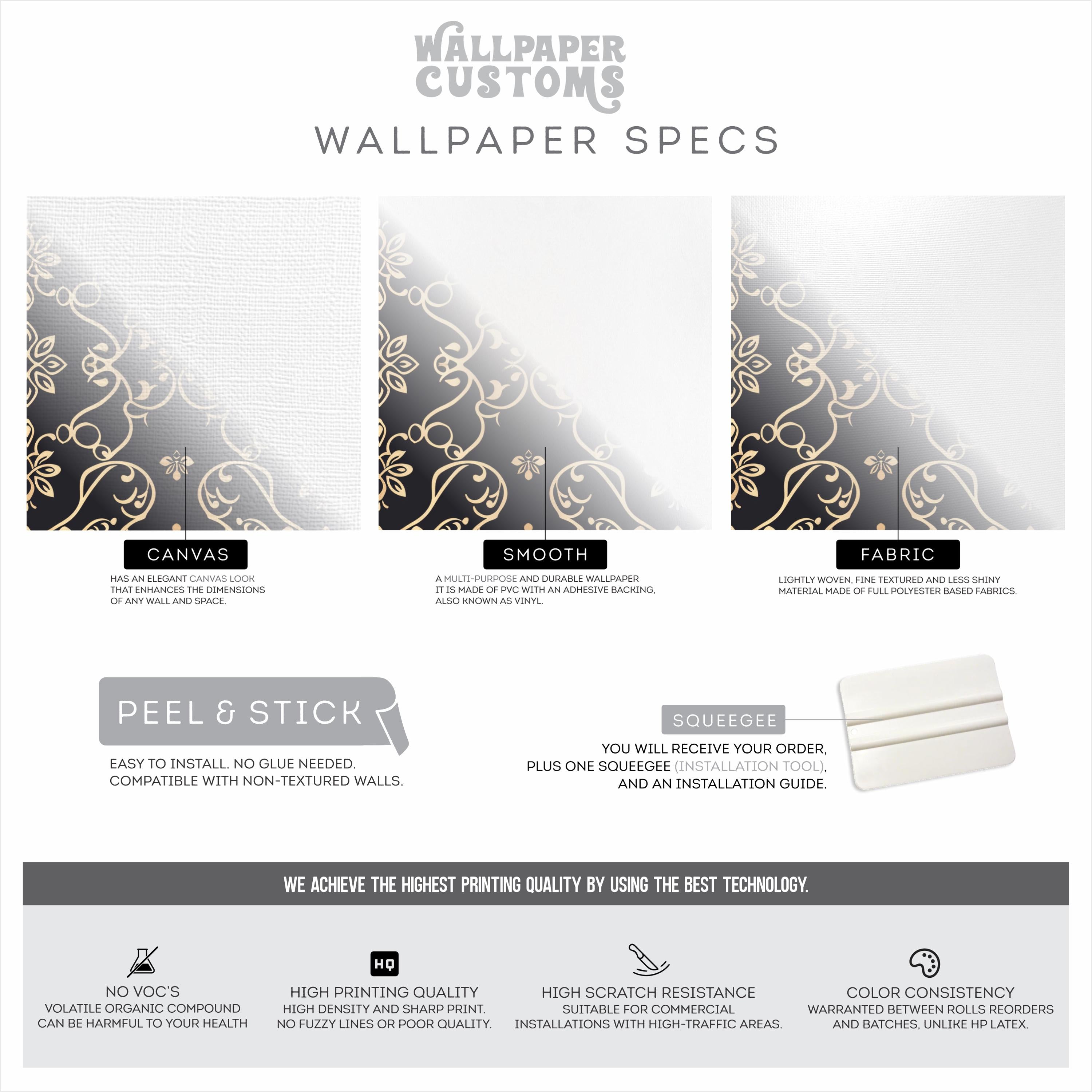 Ornate Baroque Floral Wallpaper