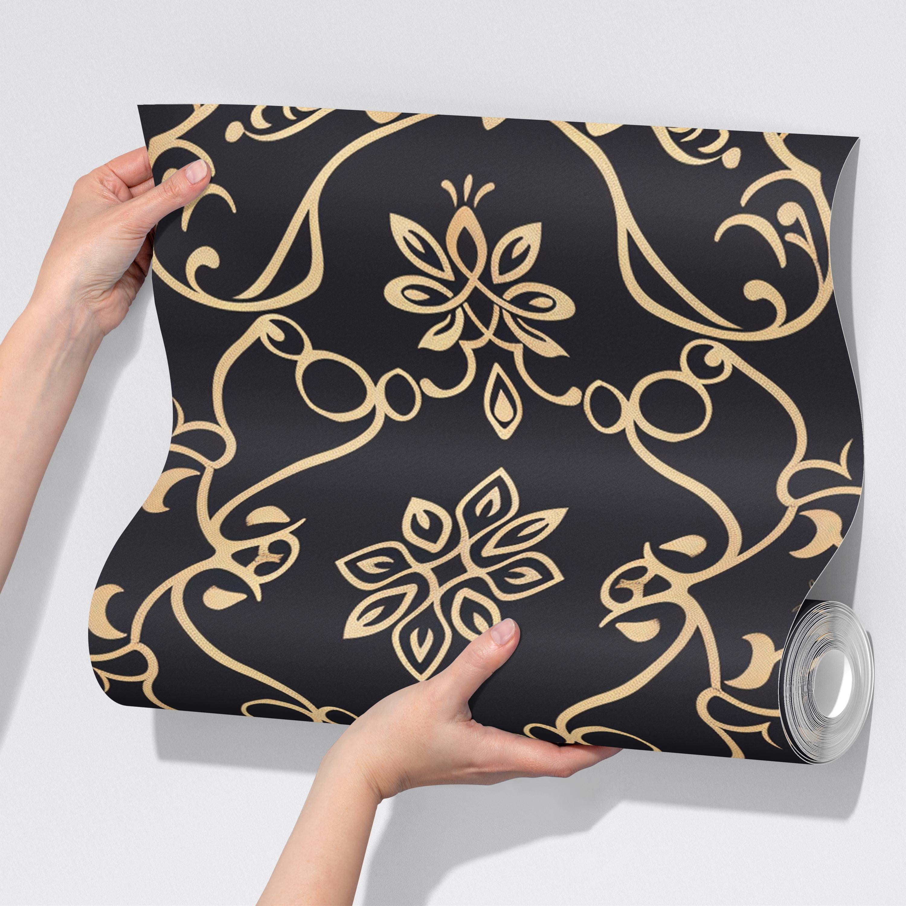 Ornate Baroque Floral Wallpaper