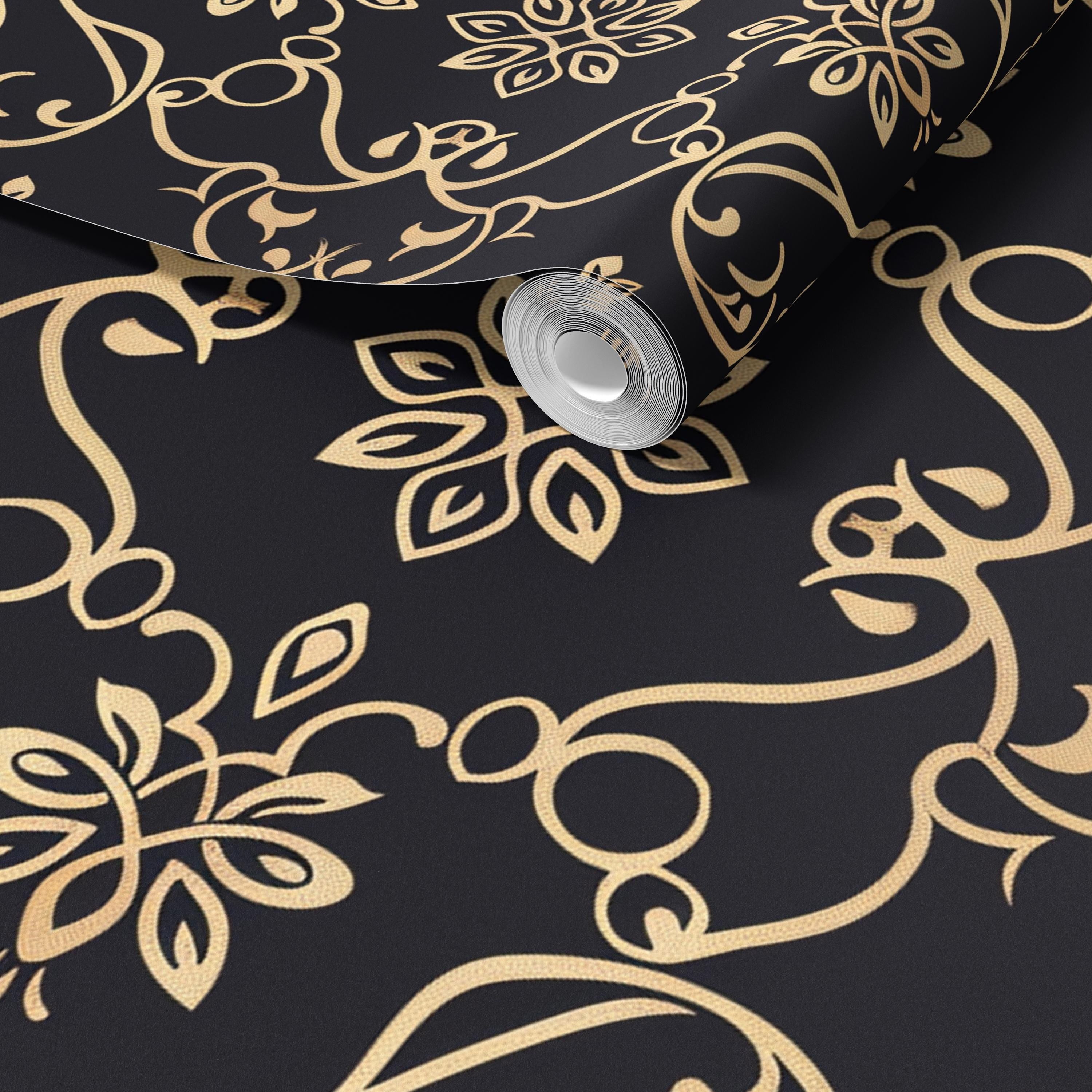 Ornate Baroque Floral Wallpaper