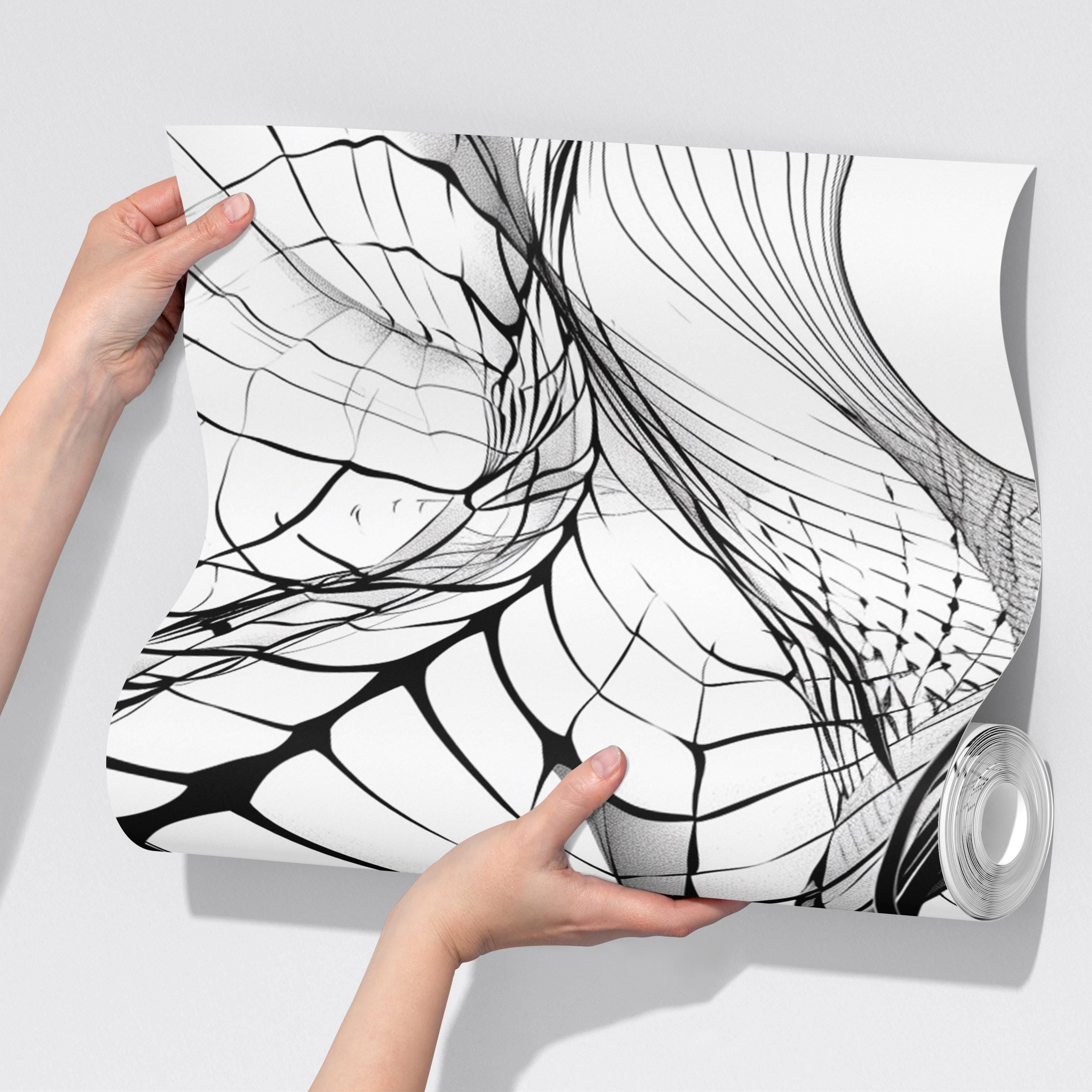 Optical Illusion Line Art Wallpaper