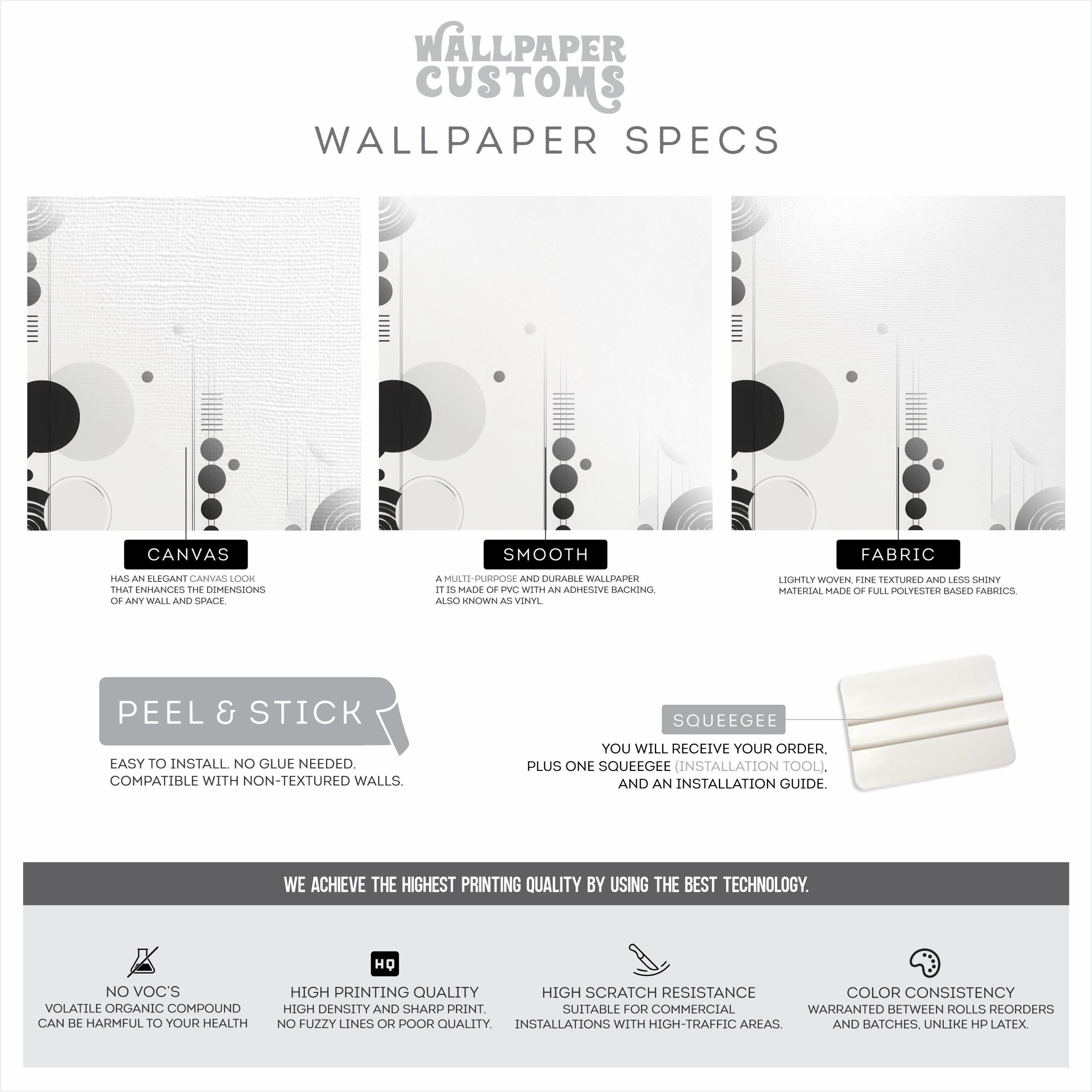 Black and White Geometric Circle Line Wallpaper