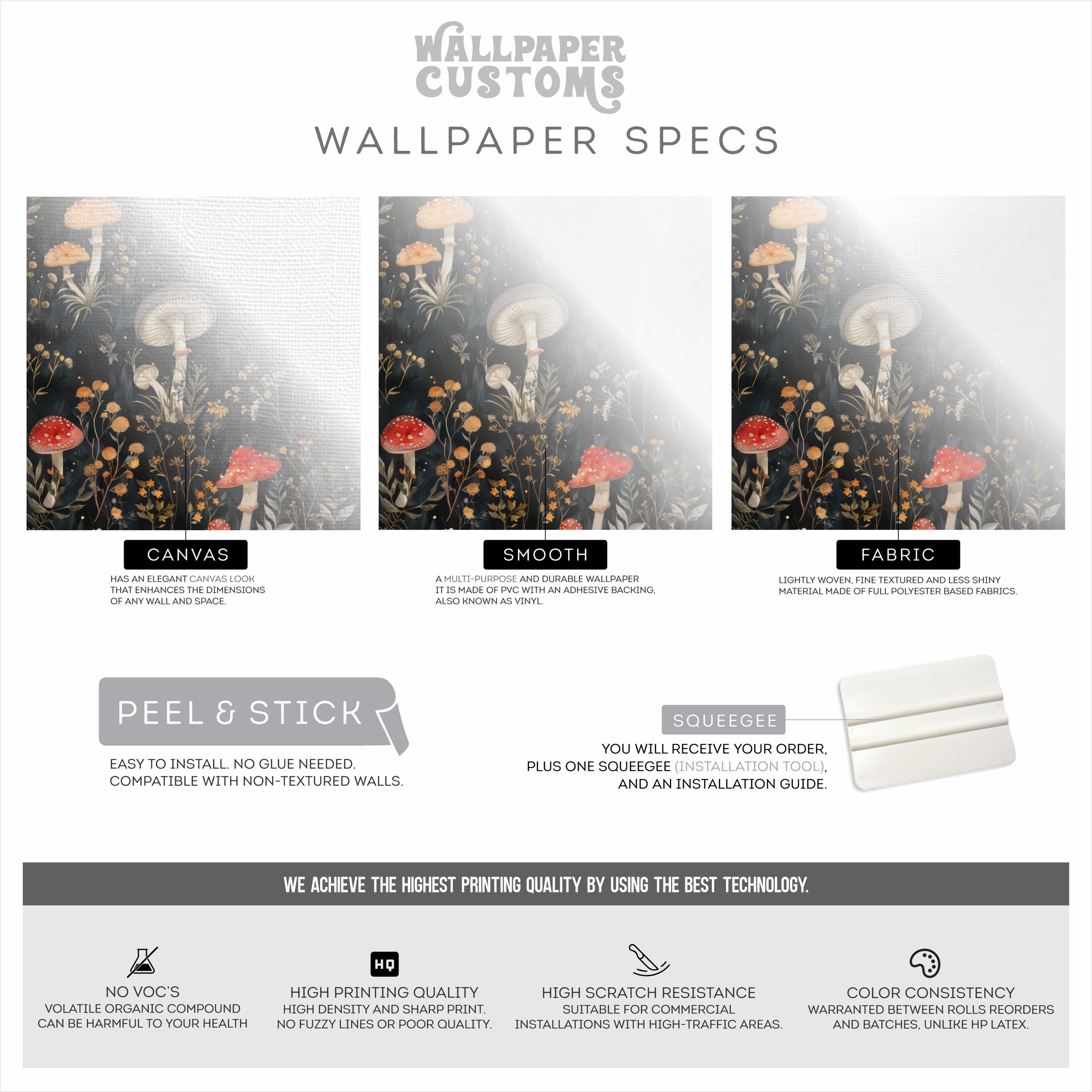 Dark Enchanted Forest Mushroom Wallpaper