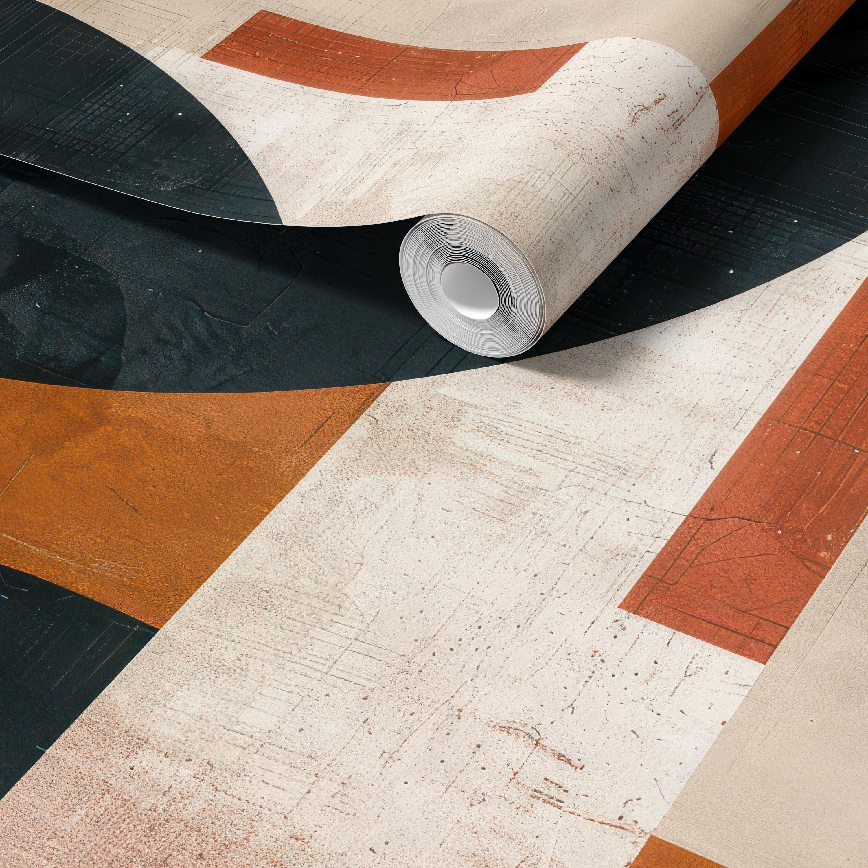 Earthy Rust Geometric Wallpaper