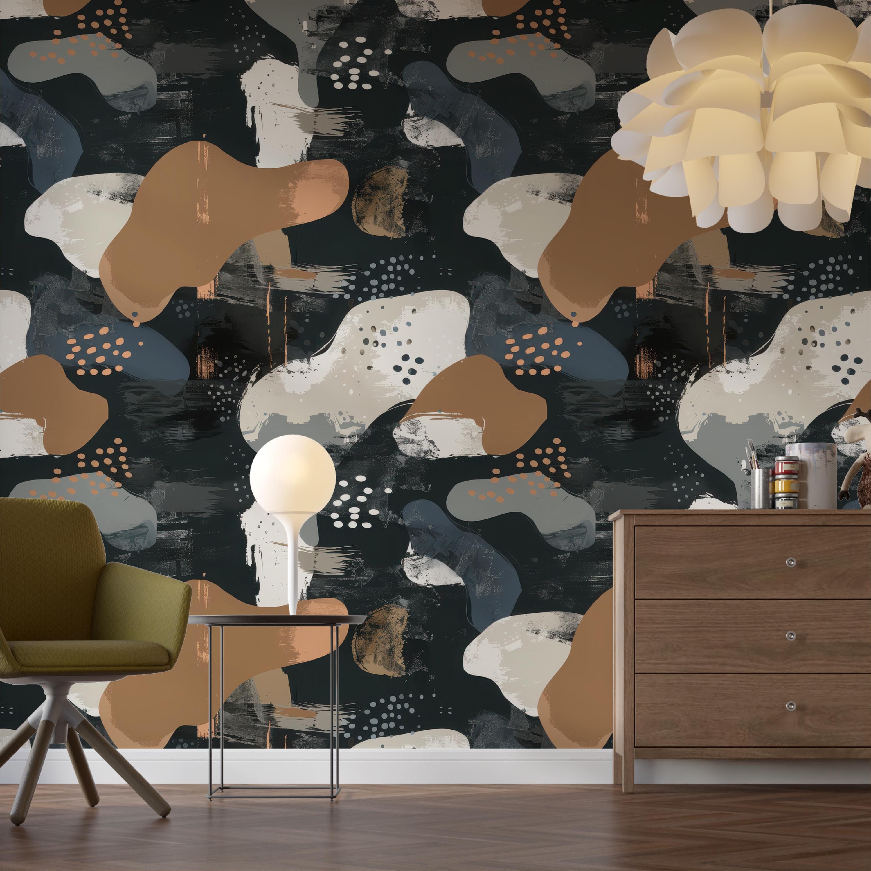 Earthy Terracotta Pattern Wallpaper